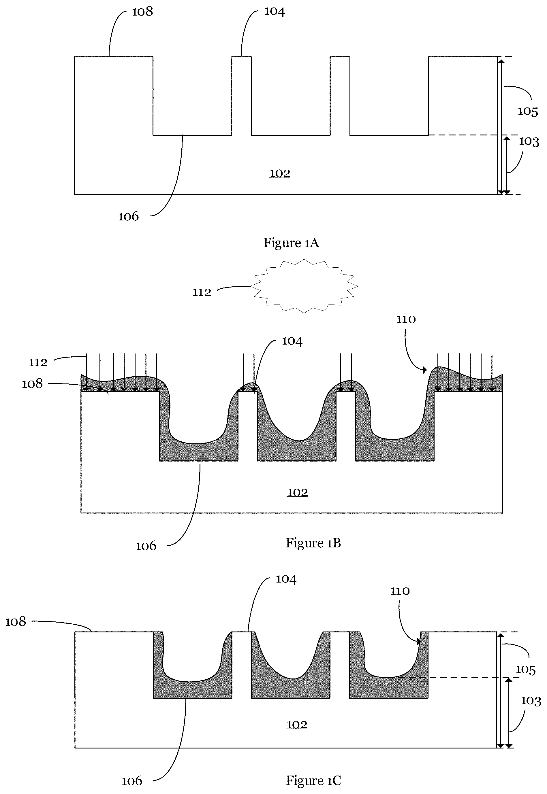 Patent US11776808 — Planarization of spin-on films — Figure 1