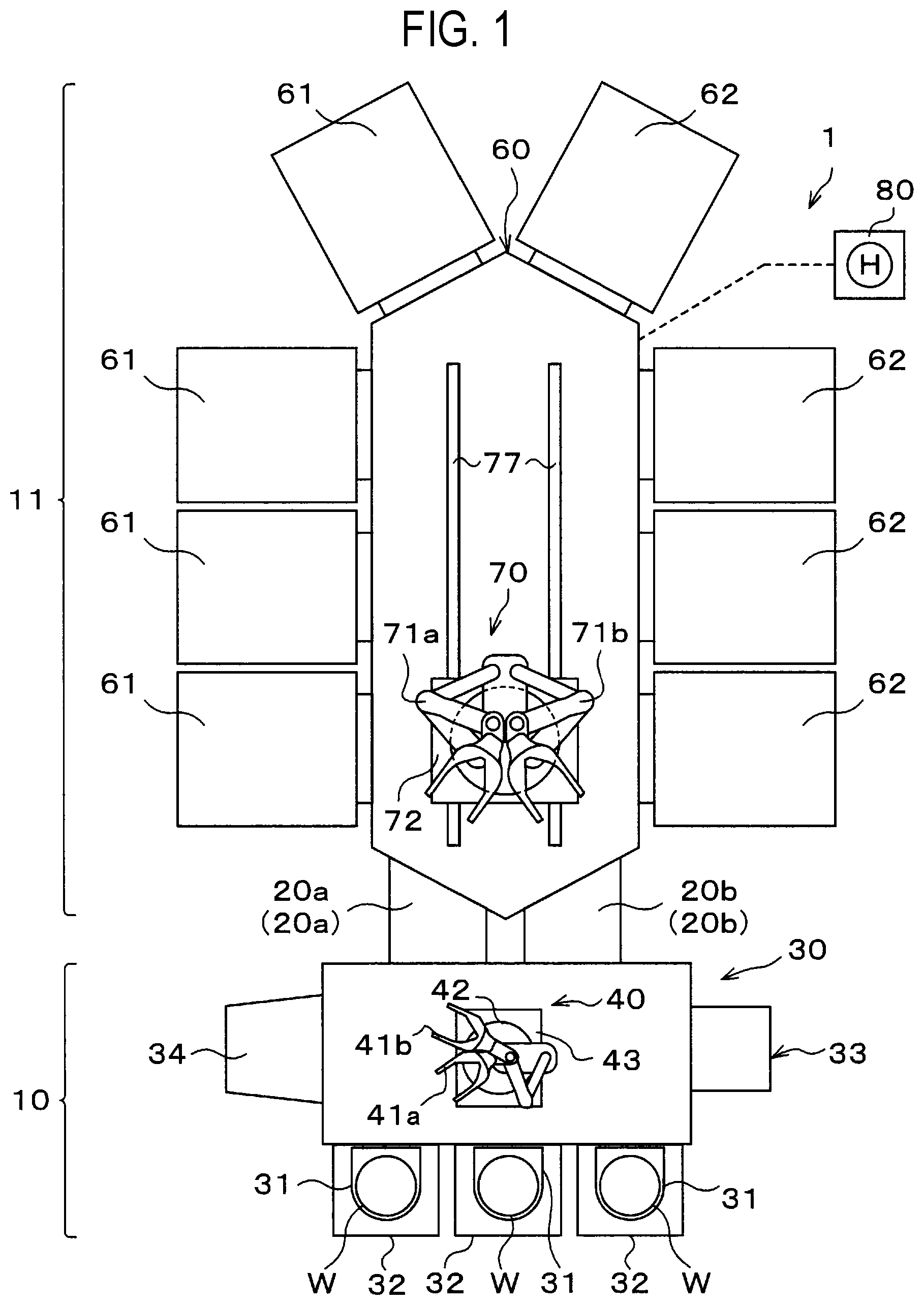 Patent US11776831 — Substrate transport system and substrate transport method — Figure 1