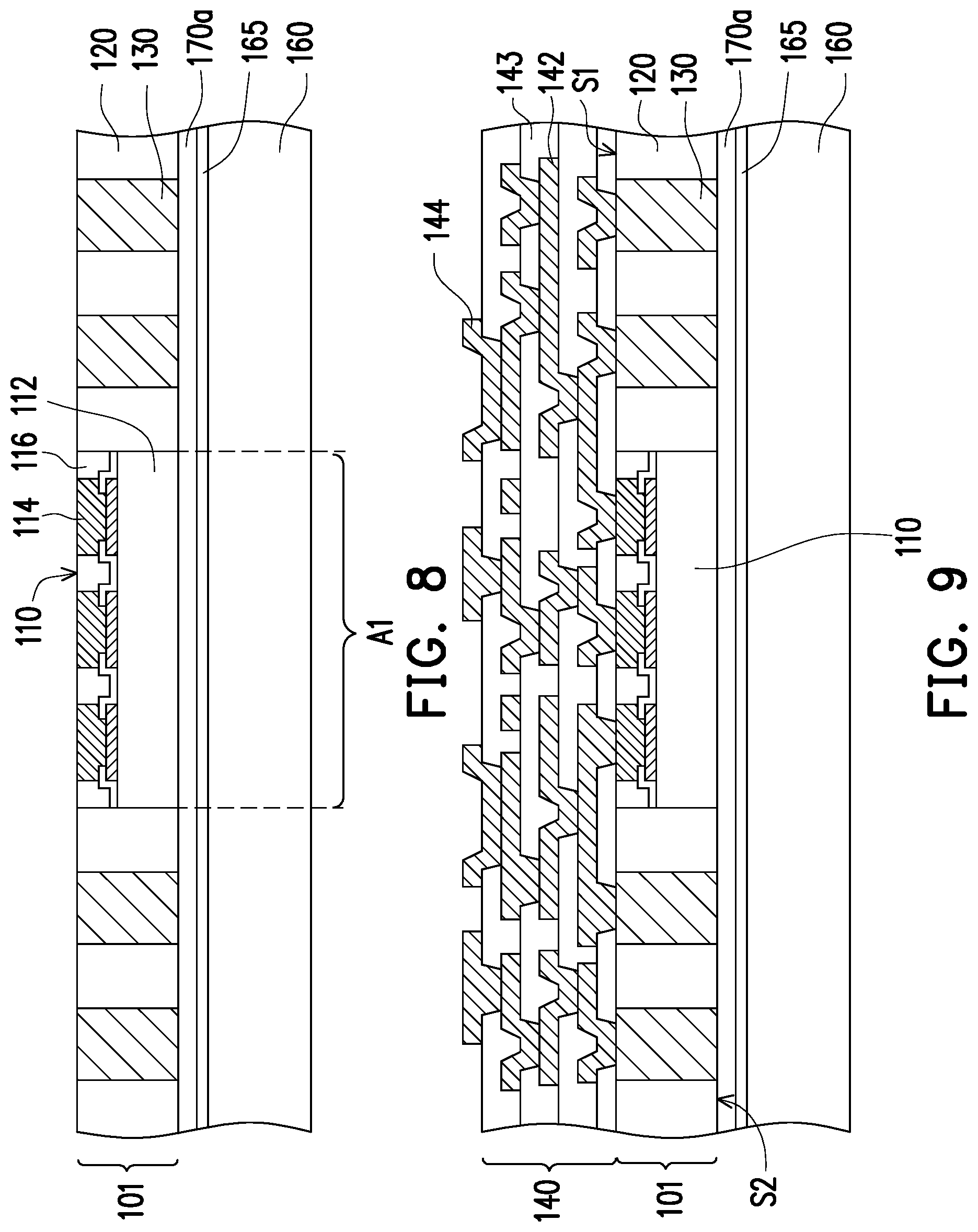 Patent US11776838 Figure 4 – Semiconductor package and manufacturing method thereof