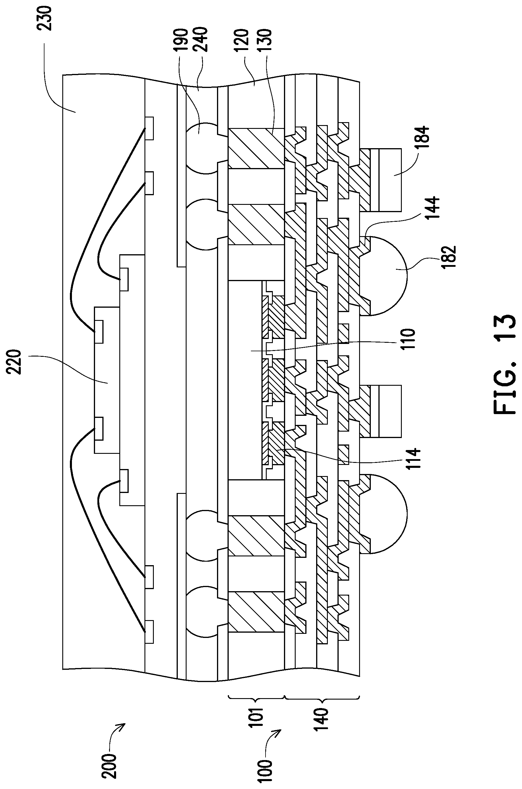 Patent US11776838 Figure 8 – Semiconductor package and manufacturing method thereof