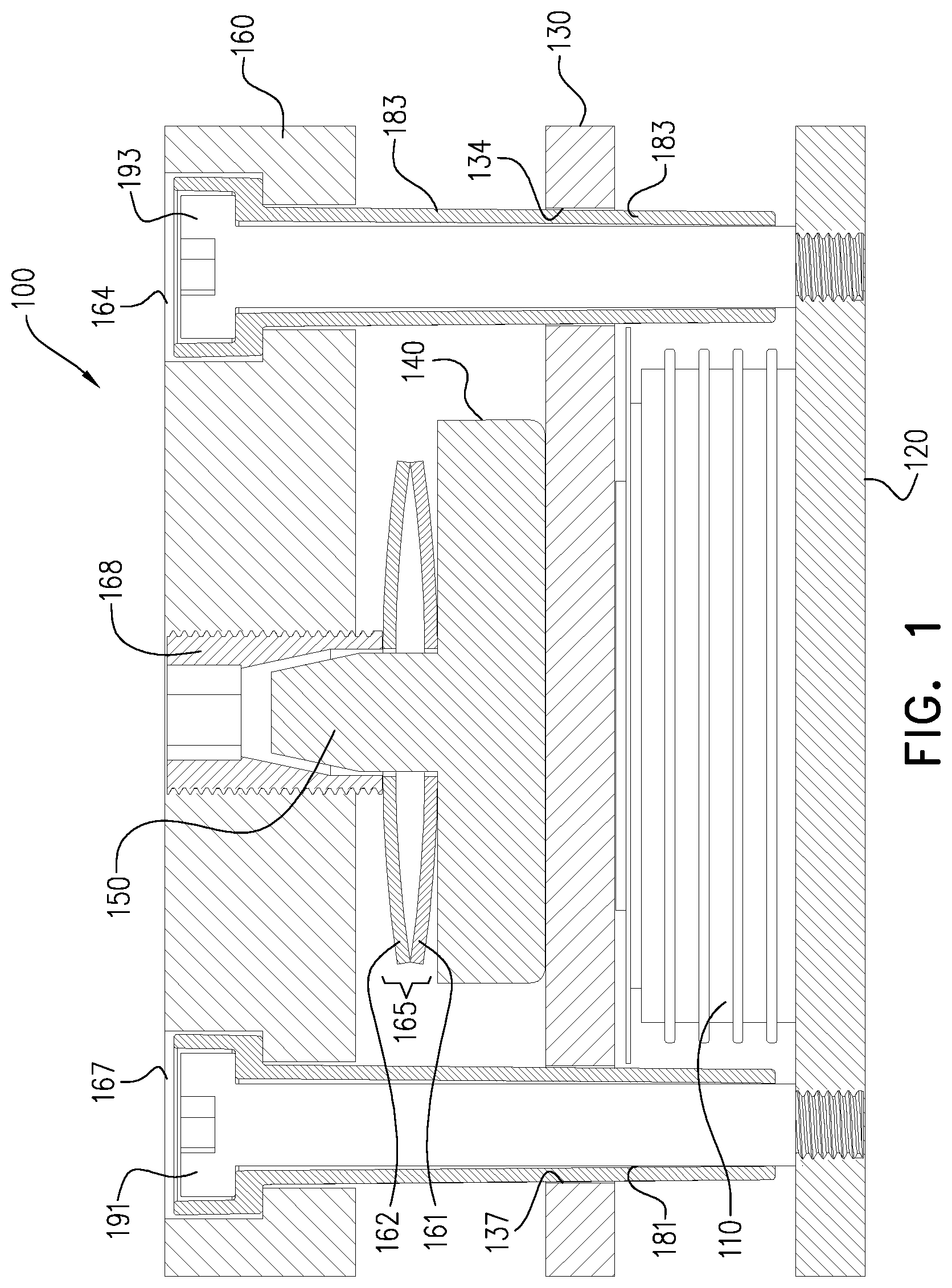 Patent US11776874 — Apparatus and method for holding a heat generating device — Figure 1