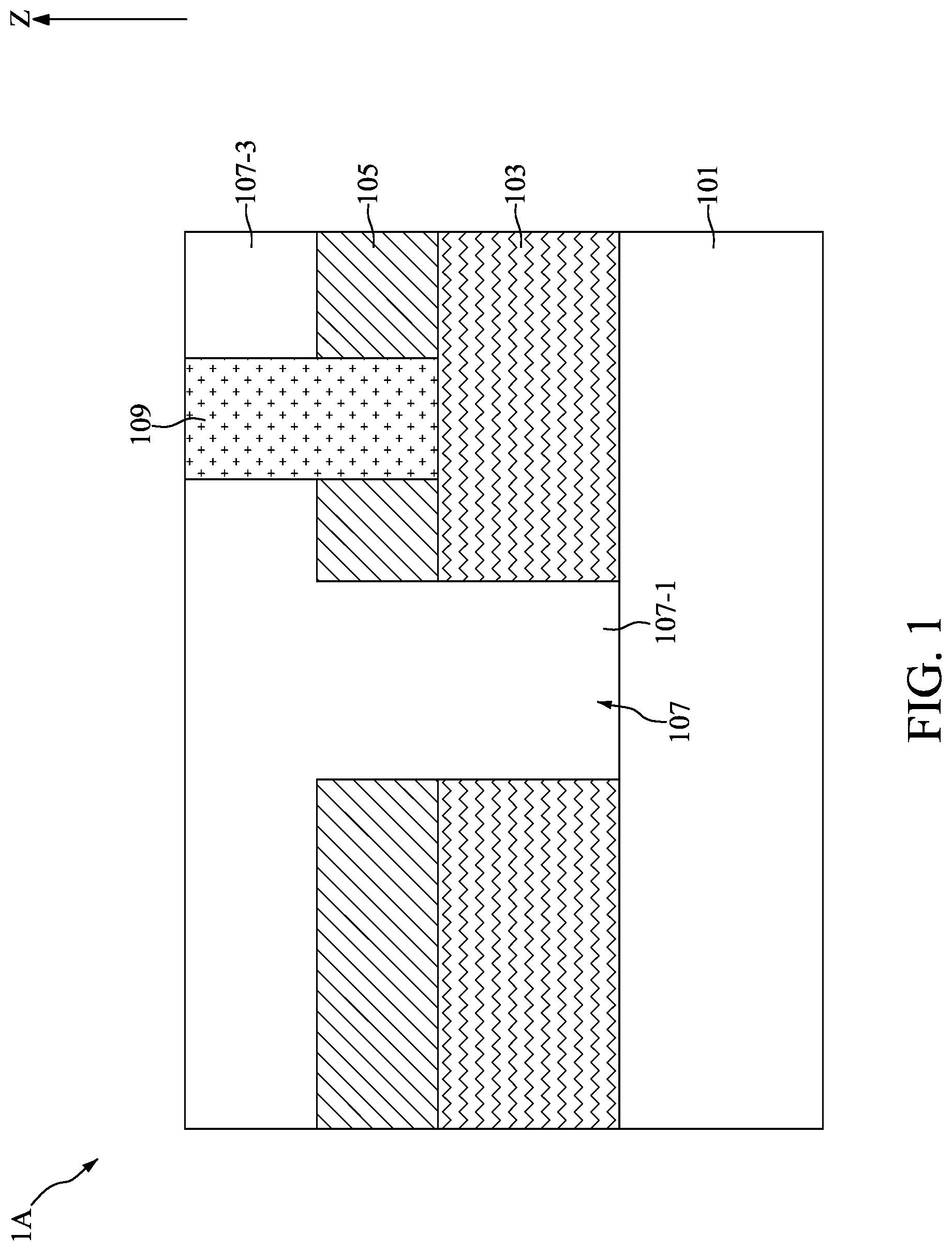 Patent US11776904 Figure 1 – Semiconductor device with carbon hard mask and method for fabricating the same