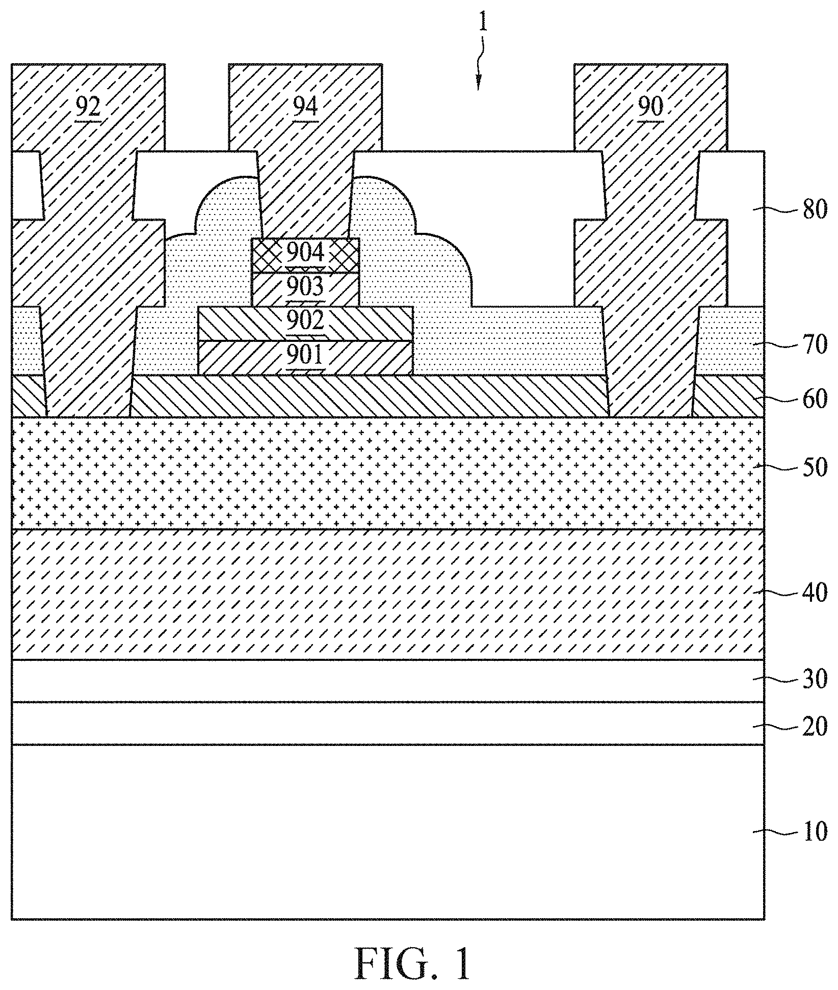 Patent US11776934 — Semiconductor apparatus and fabrication method thereof — Figure 1