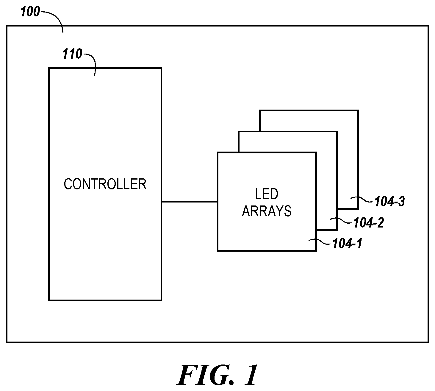 Patent US11776939 — Stacked light emitting diode (LED) display — Figure 1