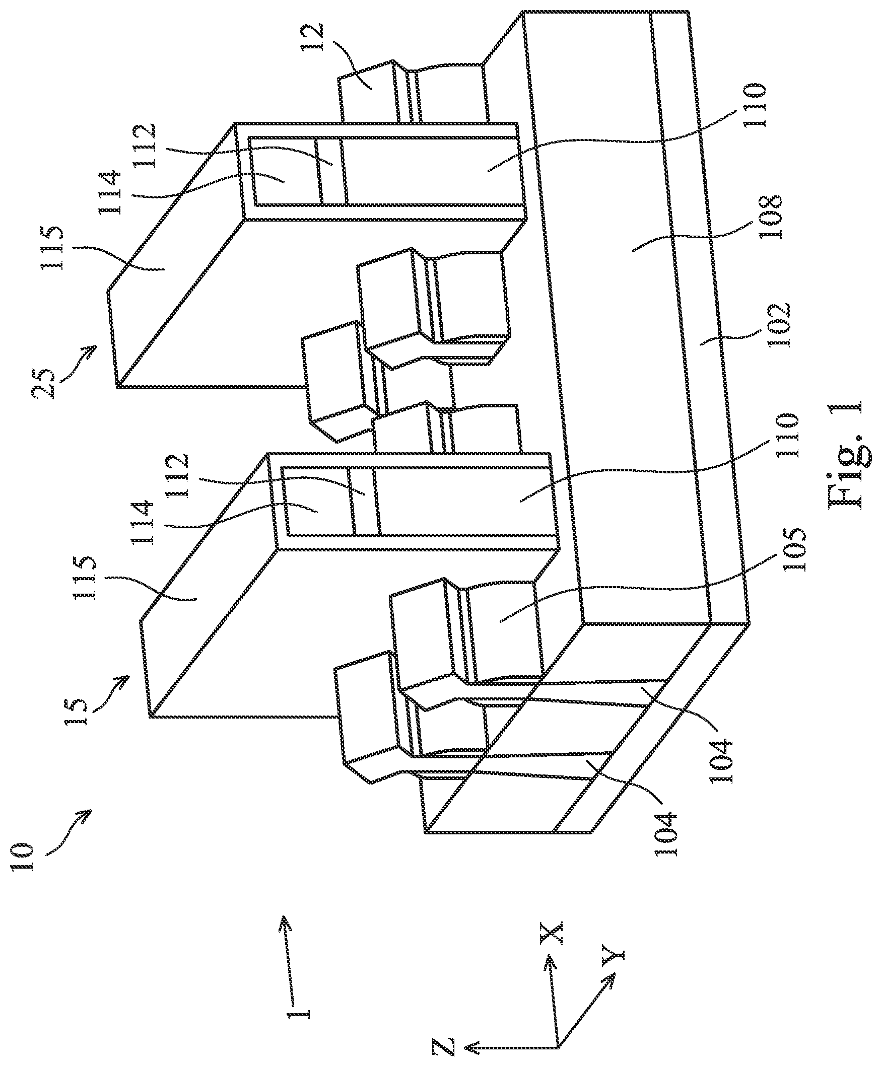Patent US11776961 — Semiconductor device and manufacturing method thereof for selectively etching dummy fins — Figure 1