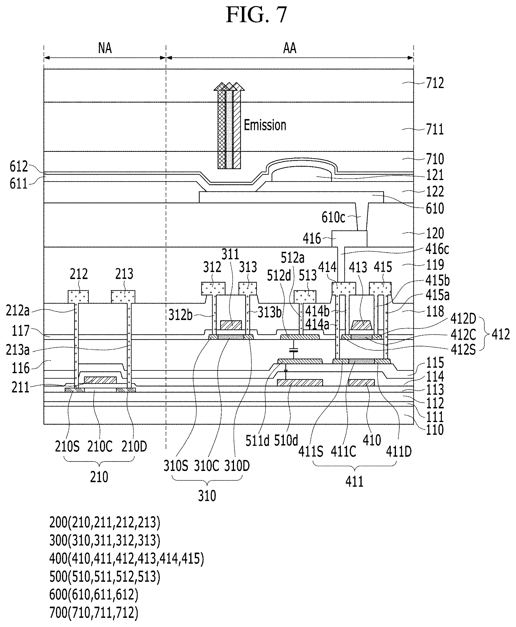 Patent US11776970 Figure 6 – Display device