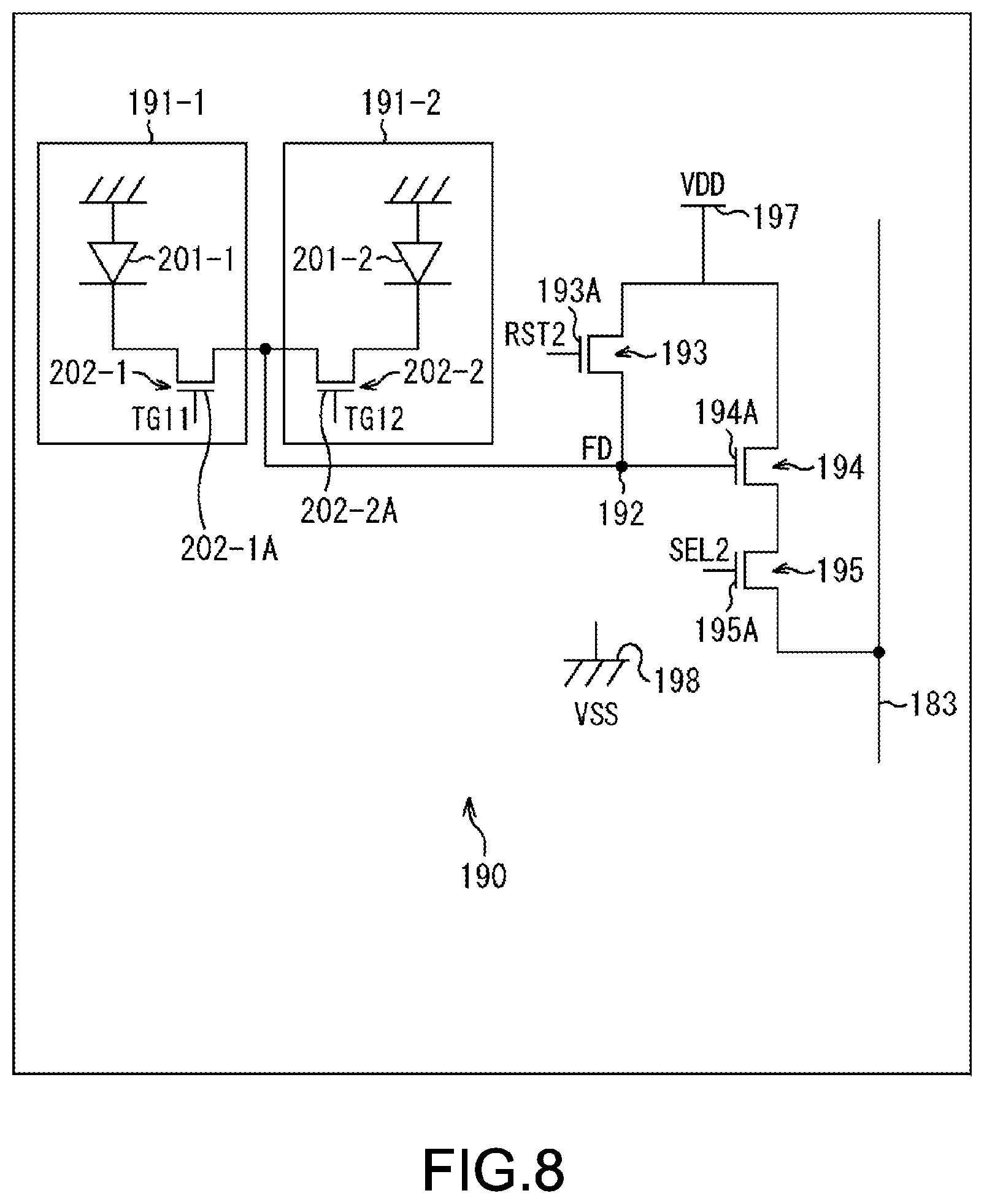 Patent US11776978 Figure 8 – Solid-state image pickup device and electronic apparatus having a separation wall between the first photodiode and the second photodiode
