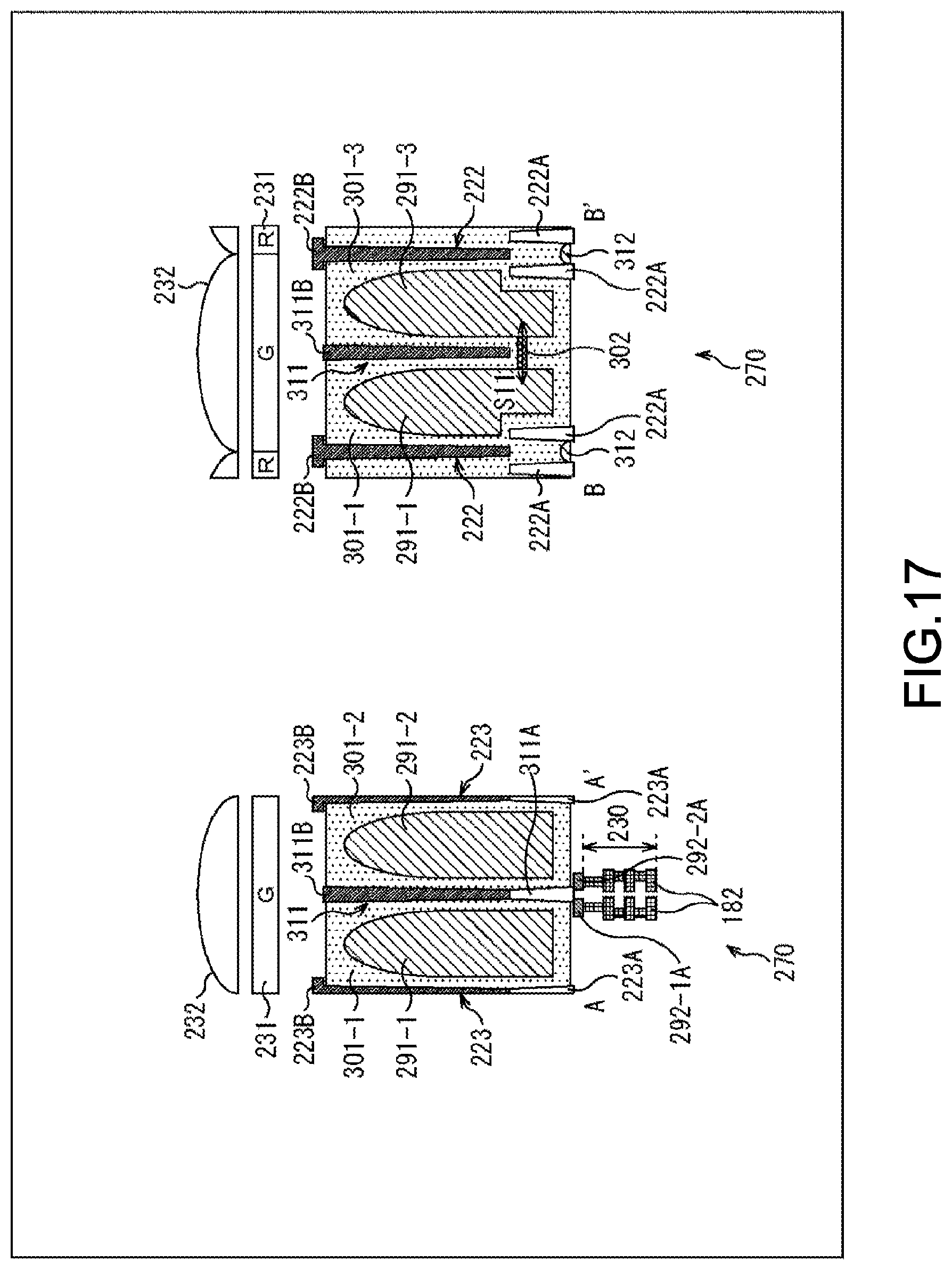 Patent US11776978 Figure 17 – Solid-state image pickup device and electronic apparatus having a separation wall between the first photodiode and the second photodiode
