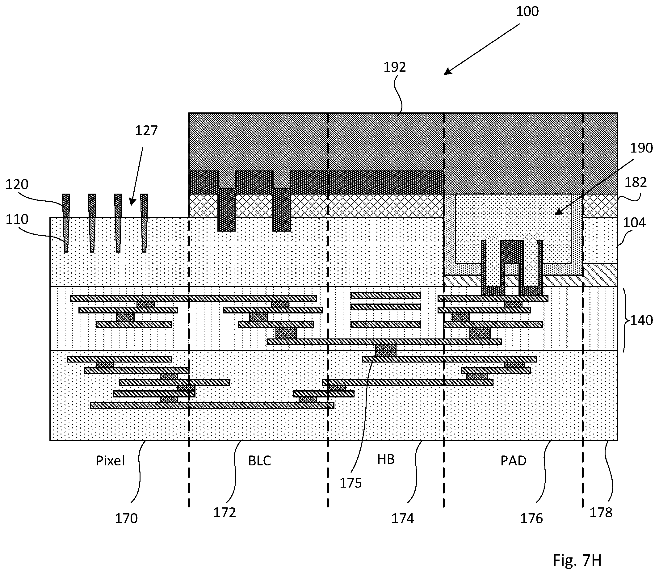Patent US11776985 Figure 15 – Method of forming self aligned grids in BSI image sensor