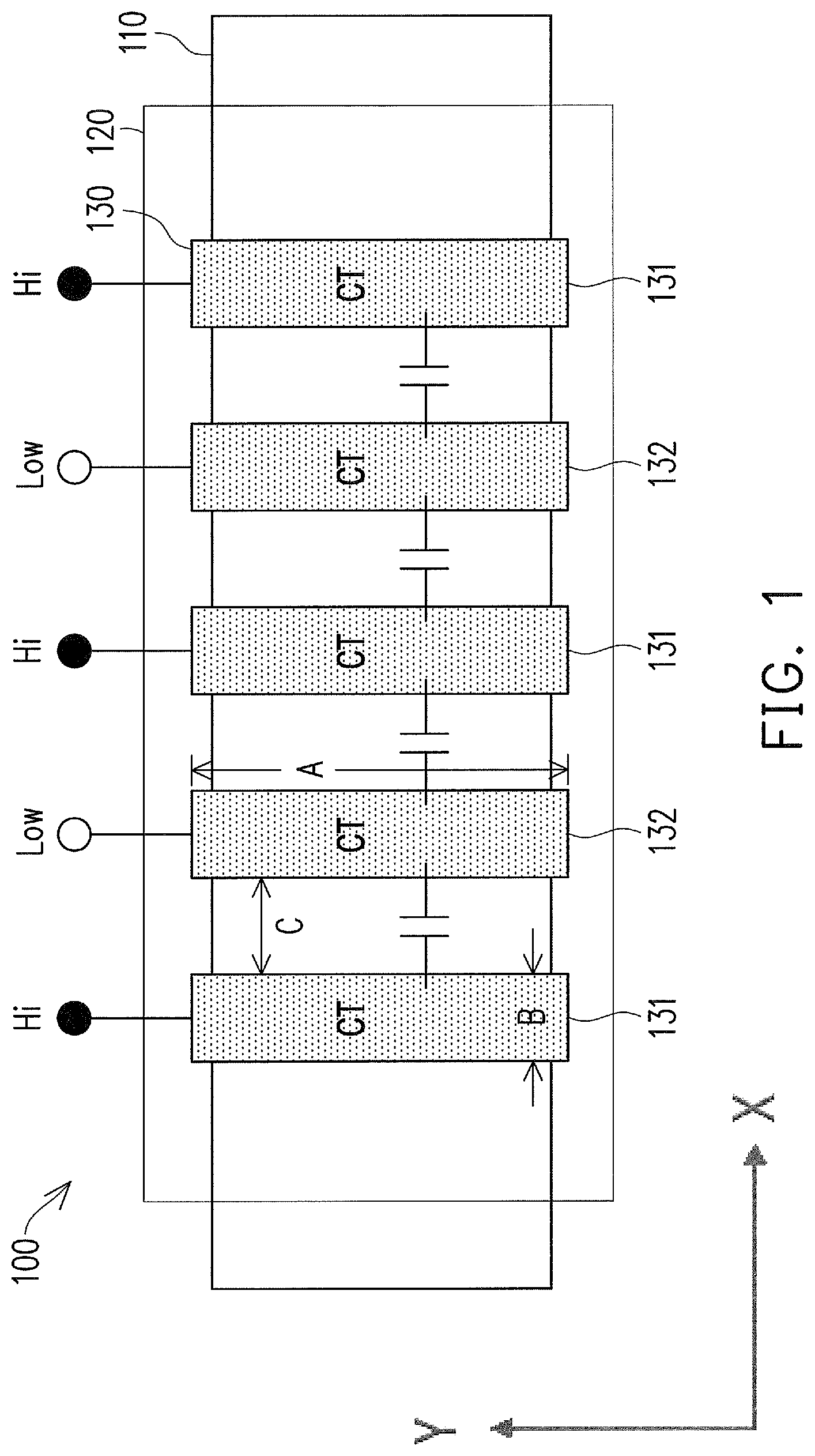 Patent US11776991 — High density metal insulator metal capacitor — Figure 1