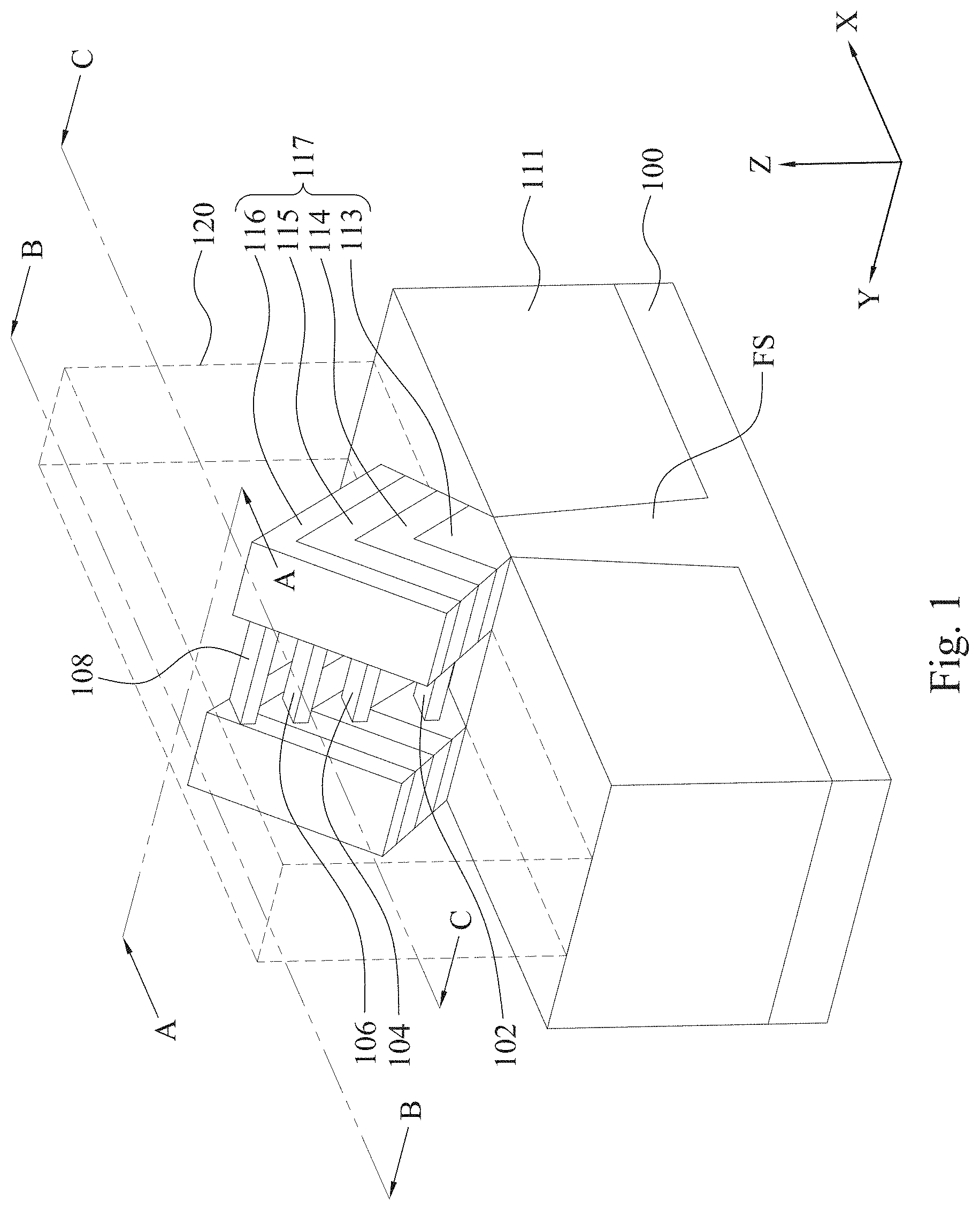 Patent US11776998 — Gate-all-around device — Figure 1
