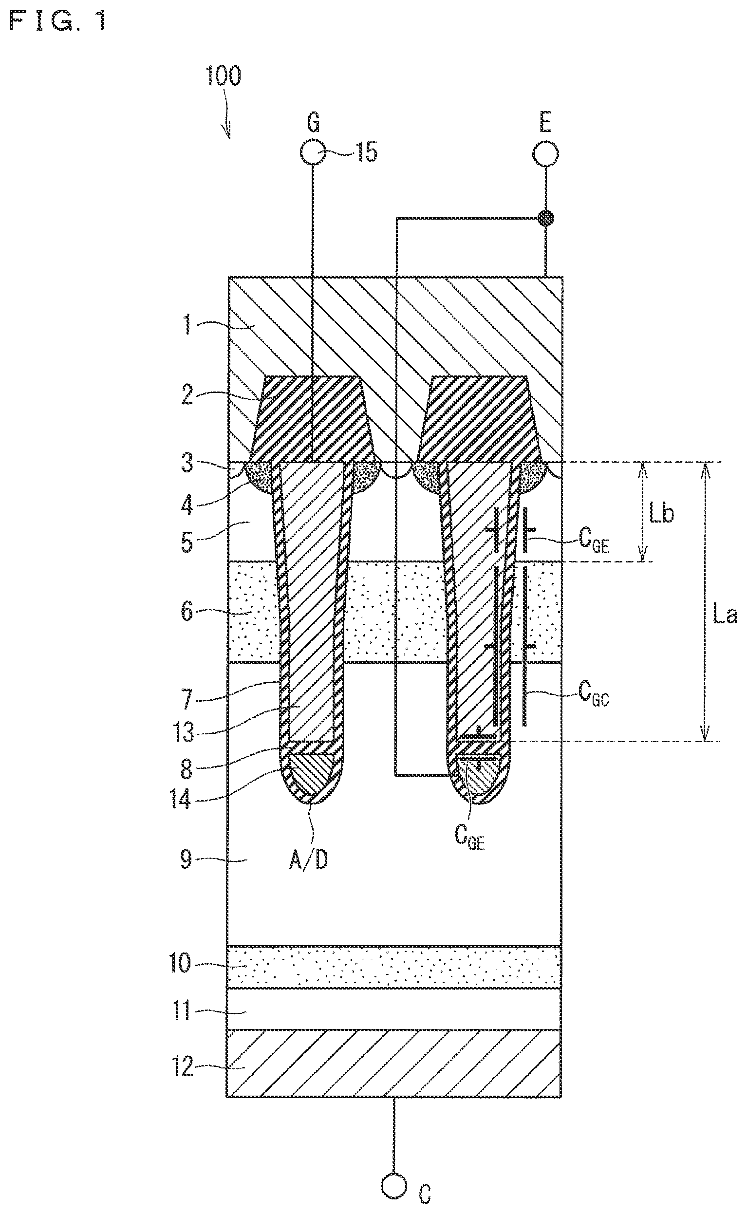 Patent US11777021 Figure 1 – Semiconductor device