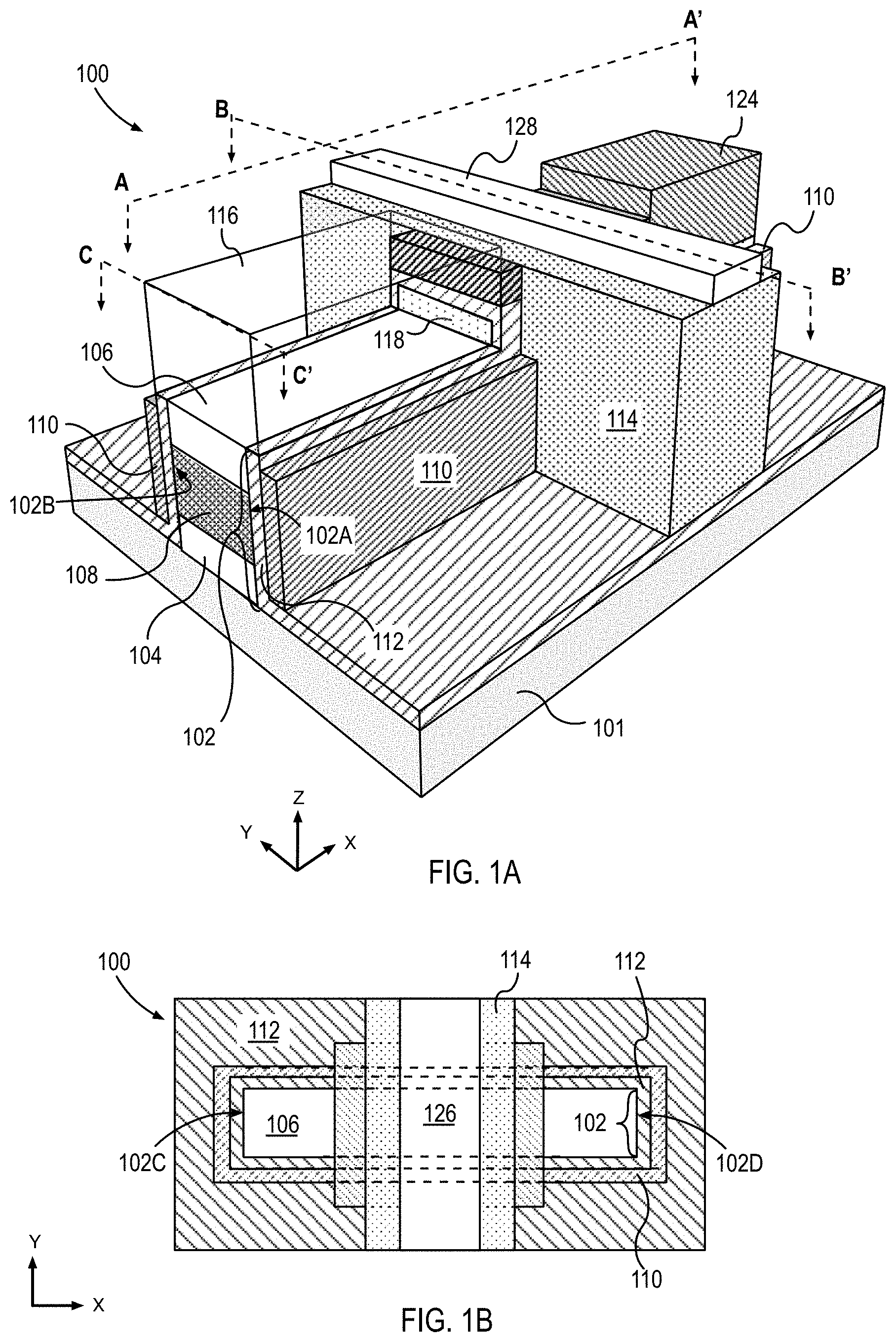 Patent US11777029 — Vertical transistors for ultra-dense logic and memory applications — Figure 1