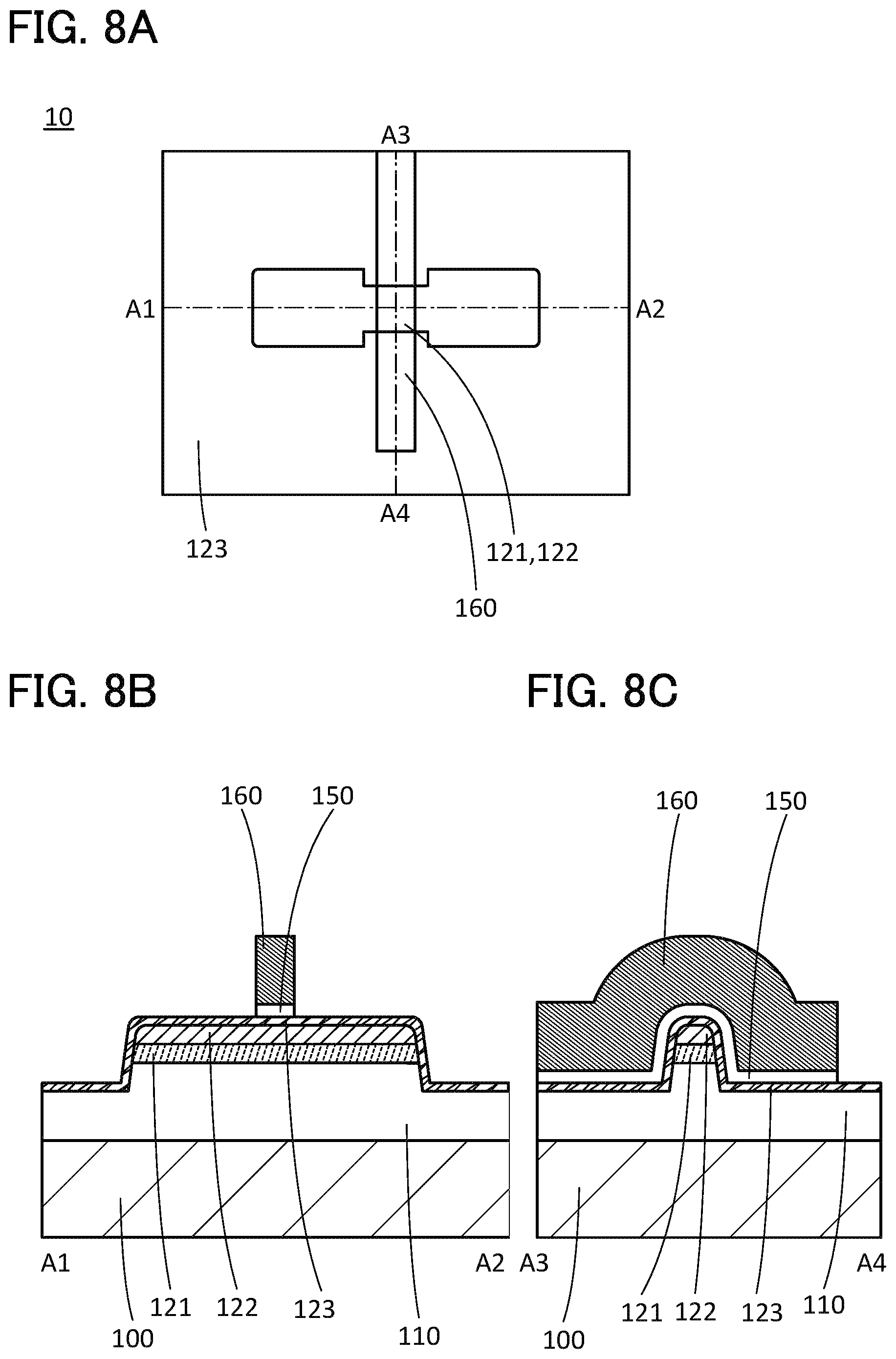 Patent US11777038 Figure 8 – Semiconductor device, method for manufacturing the same, and electronic device
