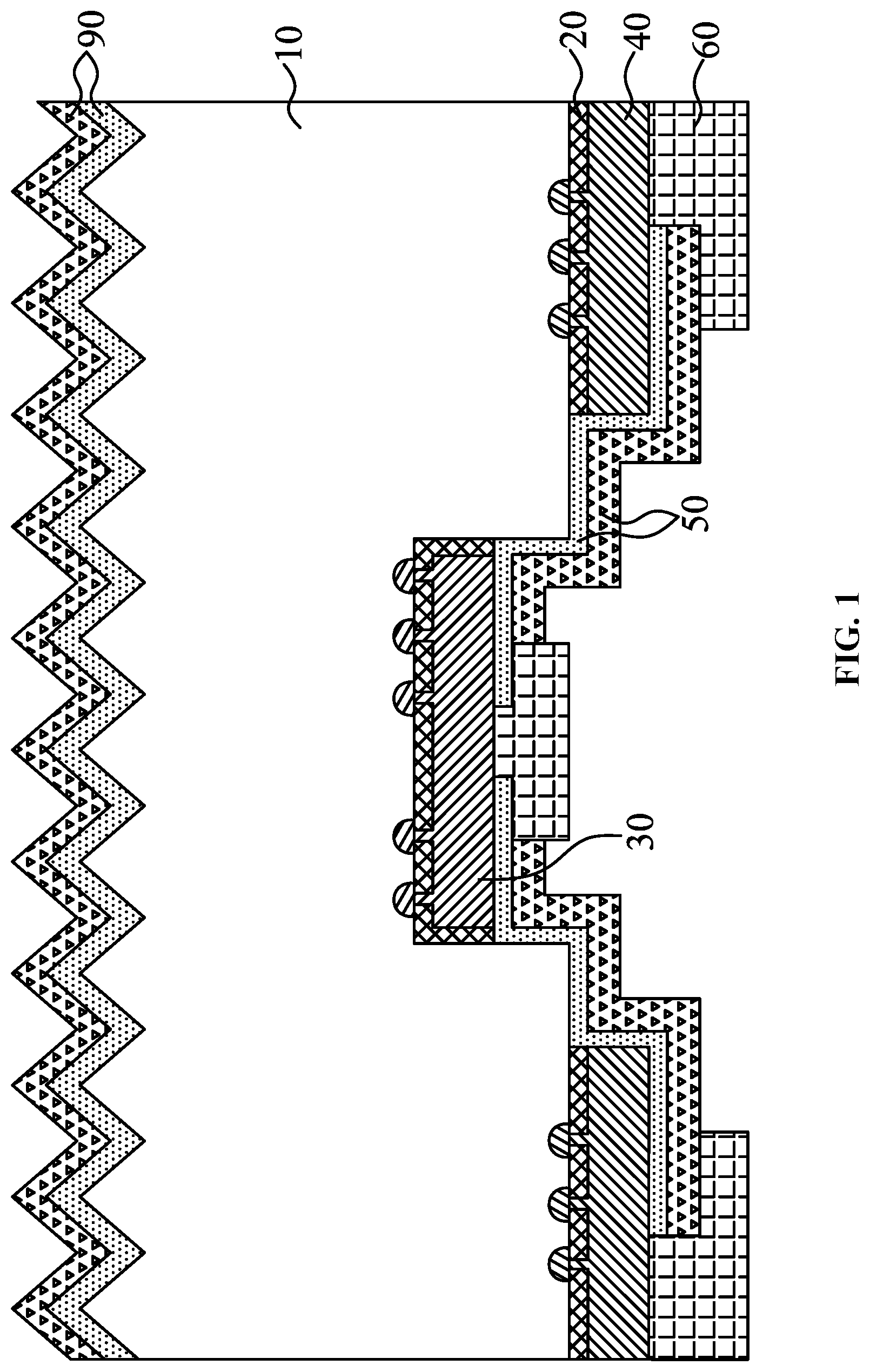 Patent US11777045 — Back contact structure and selective contact region buried solar cell comprising the same — Figure 1