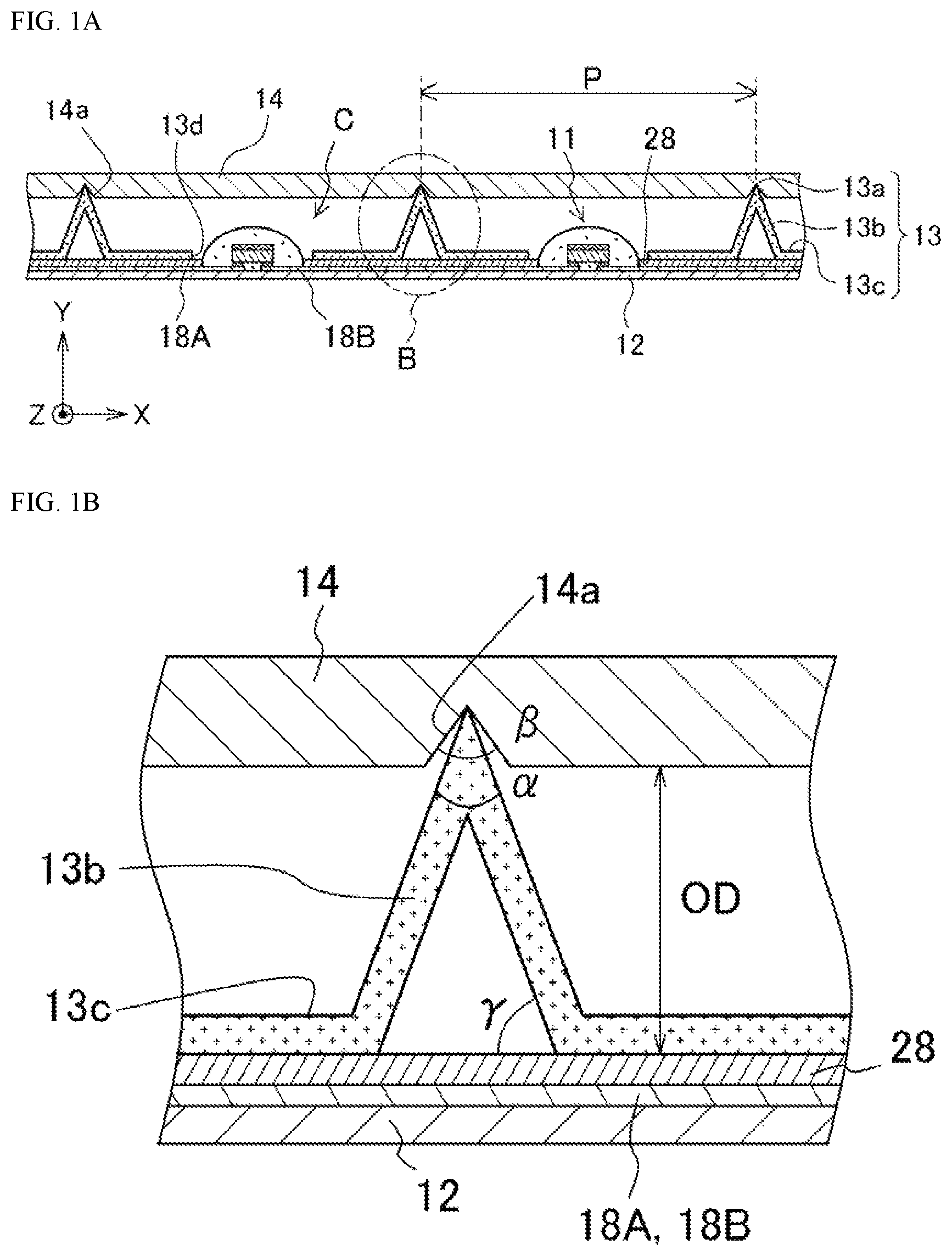 Patent US11777055 Figure 1 – Light emitting device