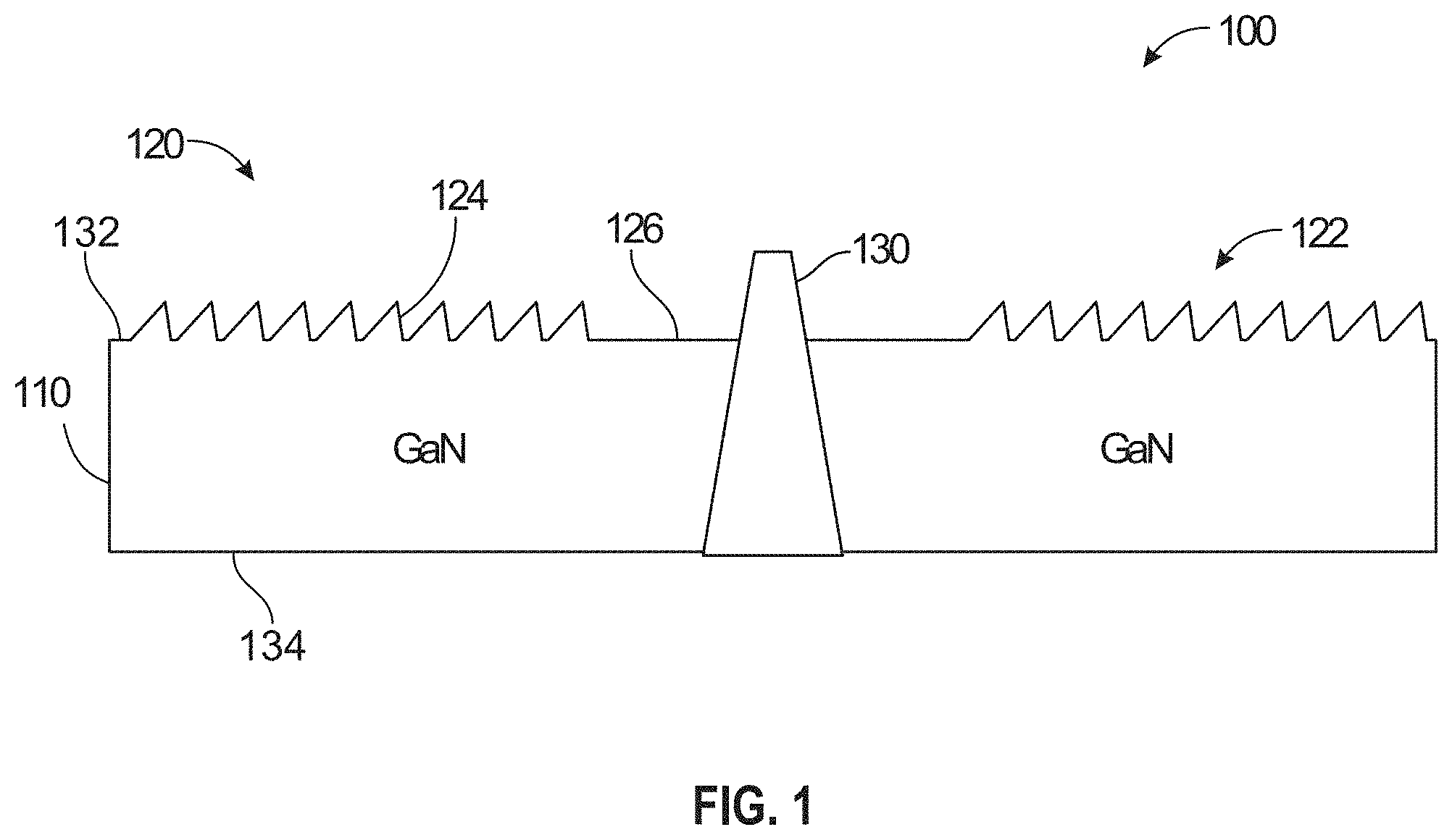 Patent US11777059 — Pixelated light-emitting diode for self-aligned photoresist patterning — Figure 1