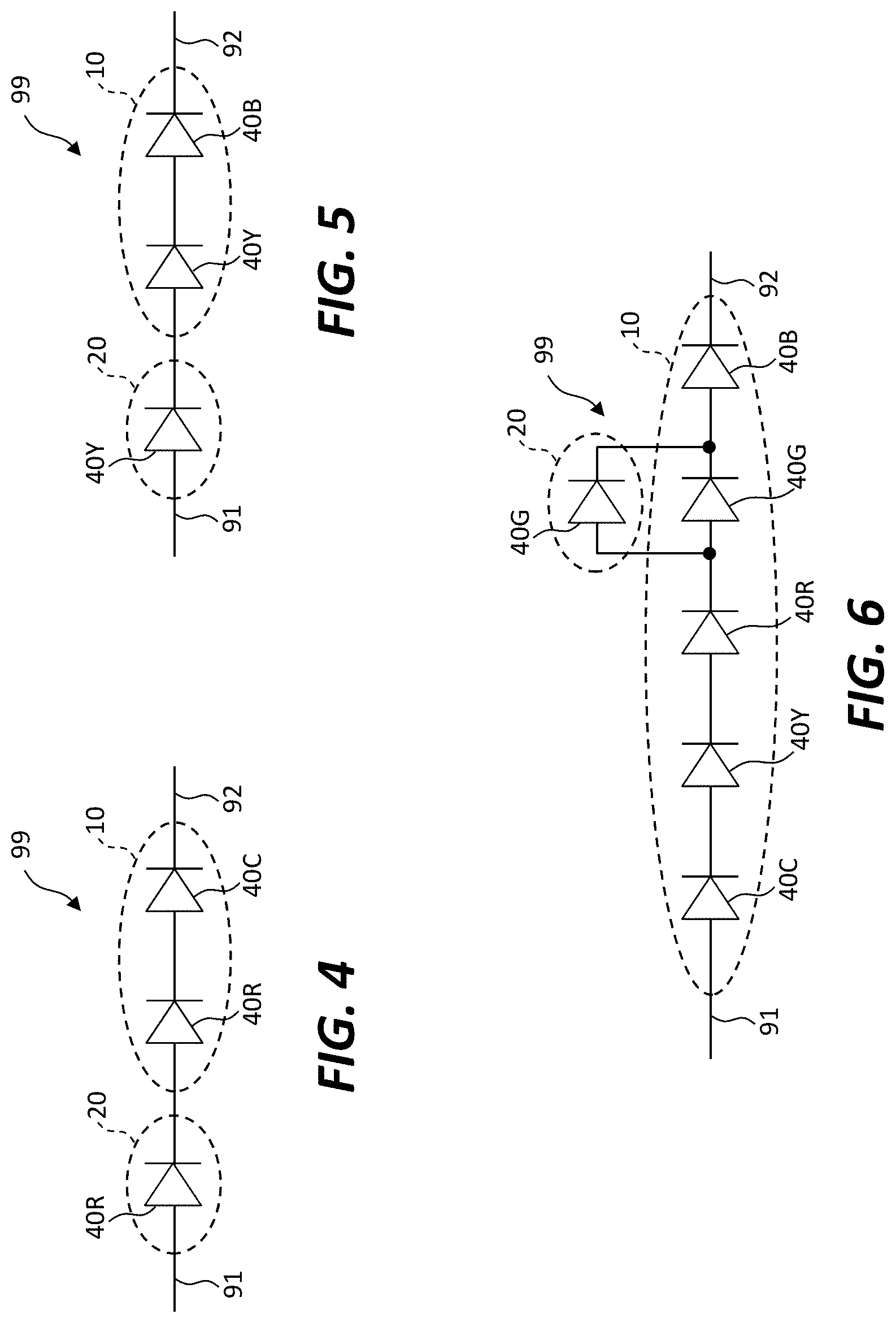 Patent US11777065 Figure 2 – White-light-emitting LED structures