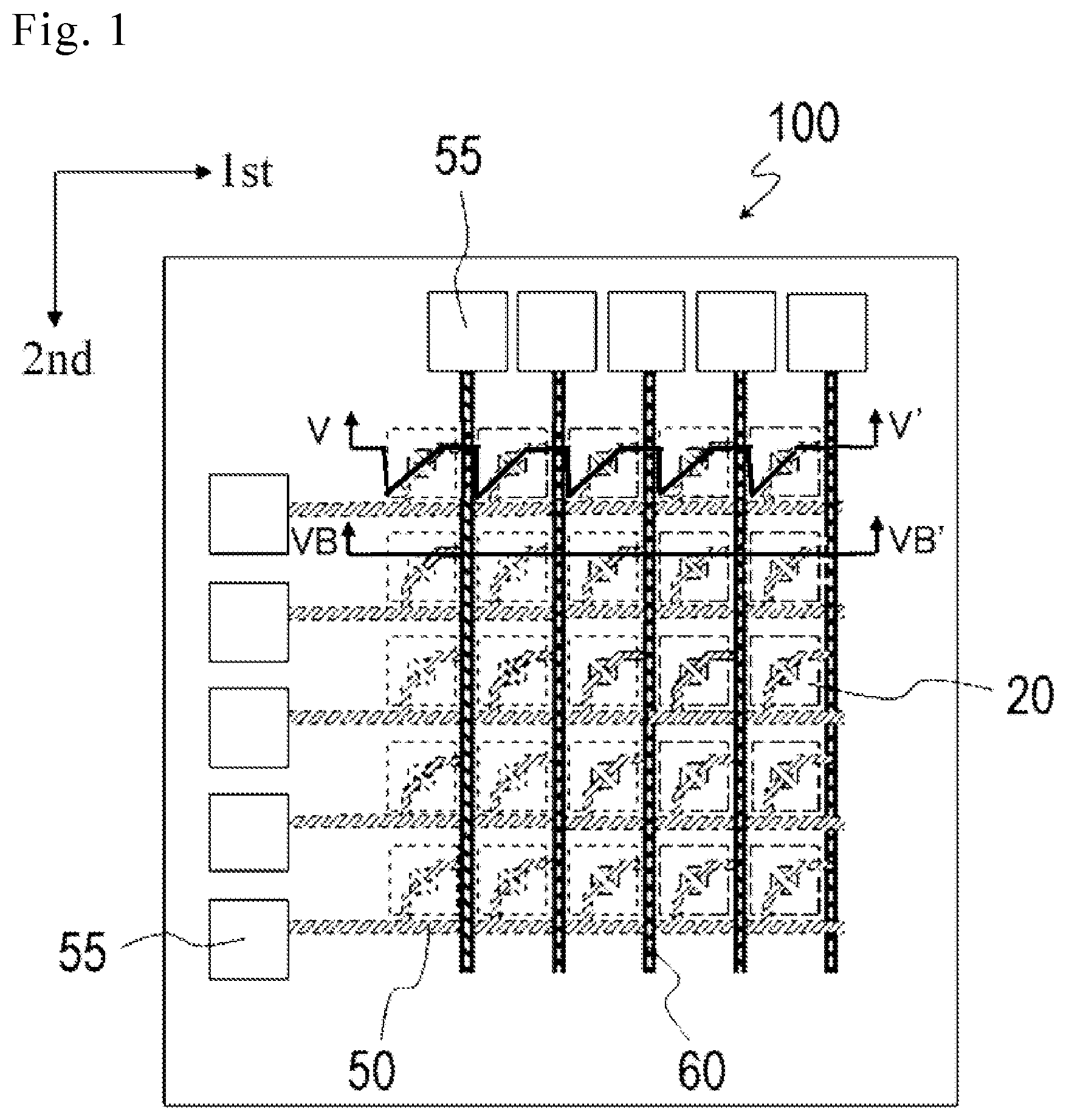 Patent US11777069 — Light-emitting module — Figure 1