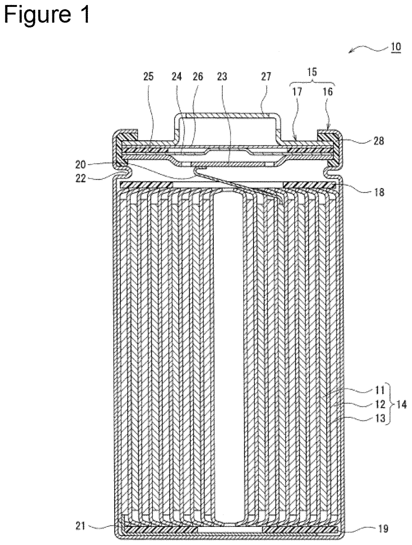 Patent US11777074 Figure 1 – Secondary battery positive electrode and secondary battery