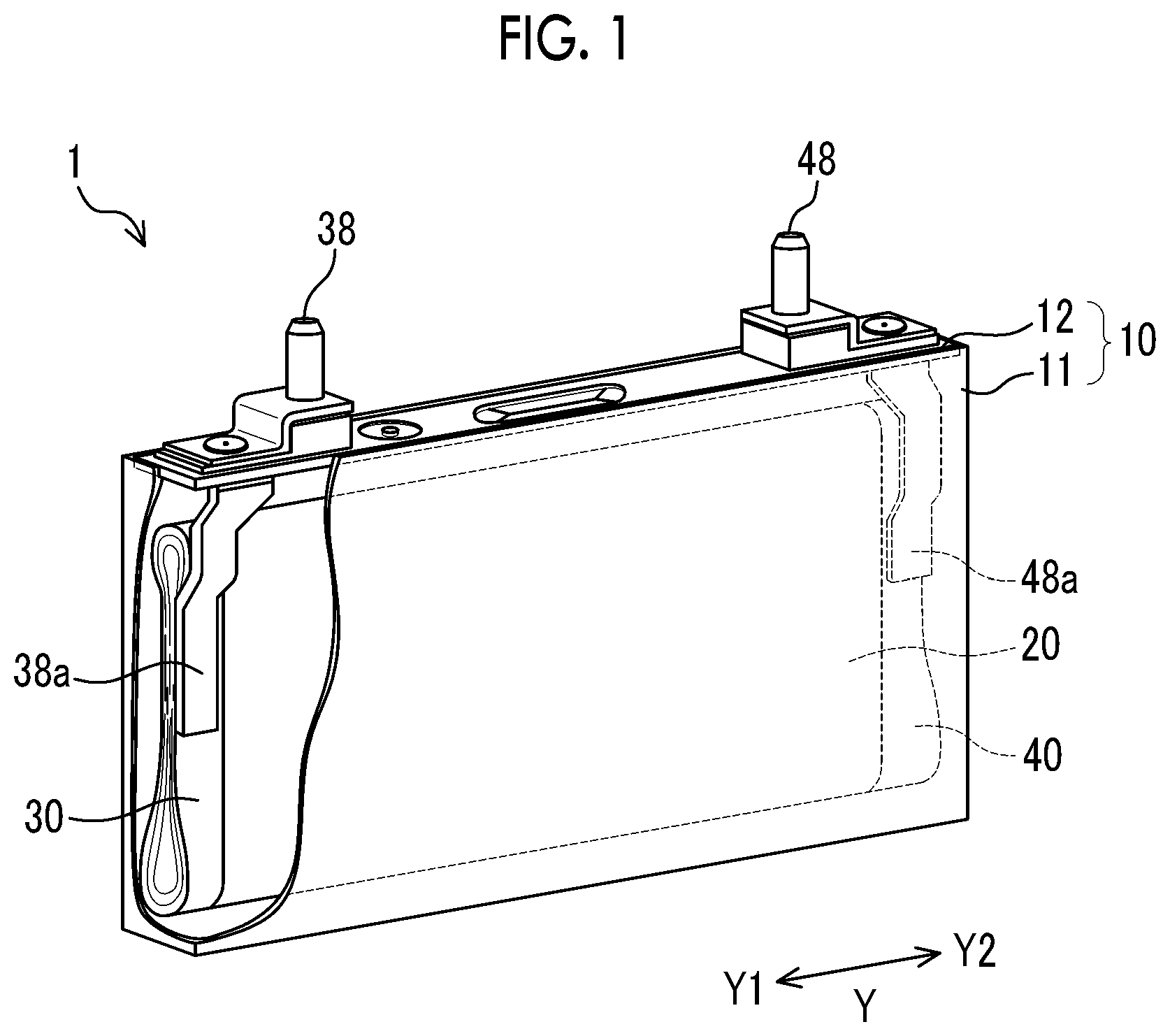 Patent US11777101 — Non-aqueous electrolyte secondary battery — Figure 1