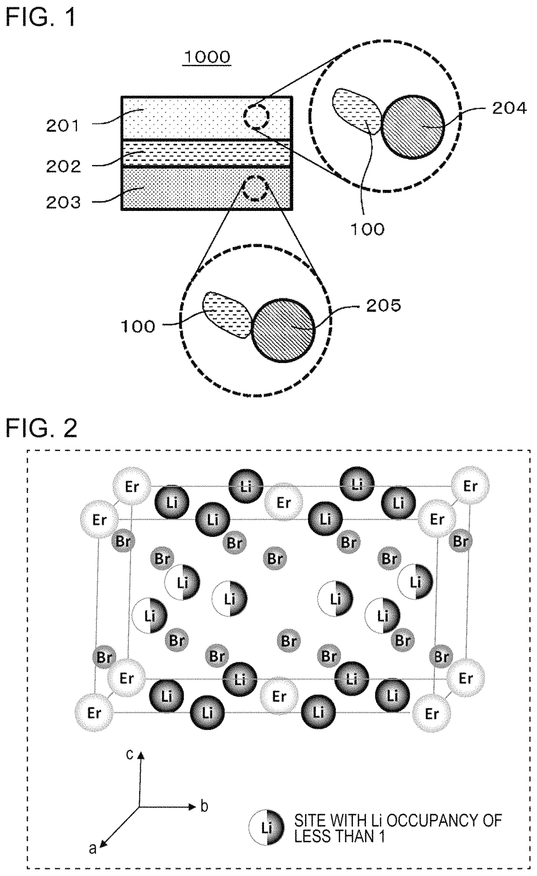 Patent US11777132 — Solid electrolyte material and battery — Figure 1