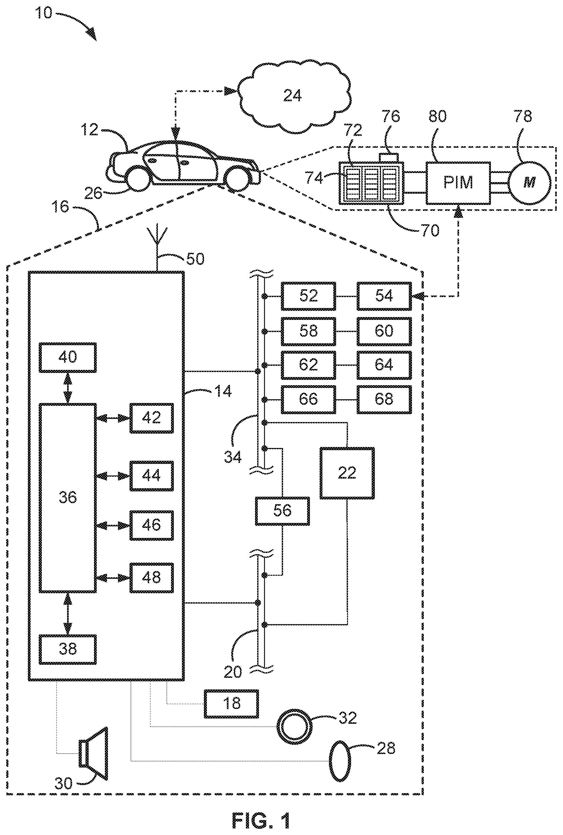 Patent US11777152 — Distributed feedback control systems and logic for battery management system (BMS) operation — Figure 1