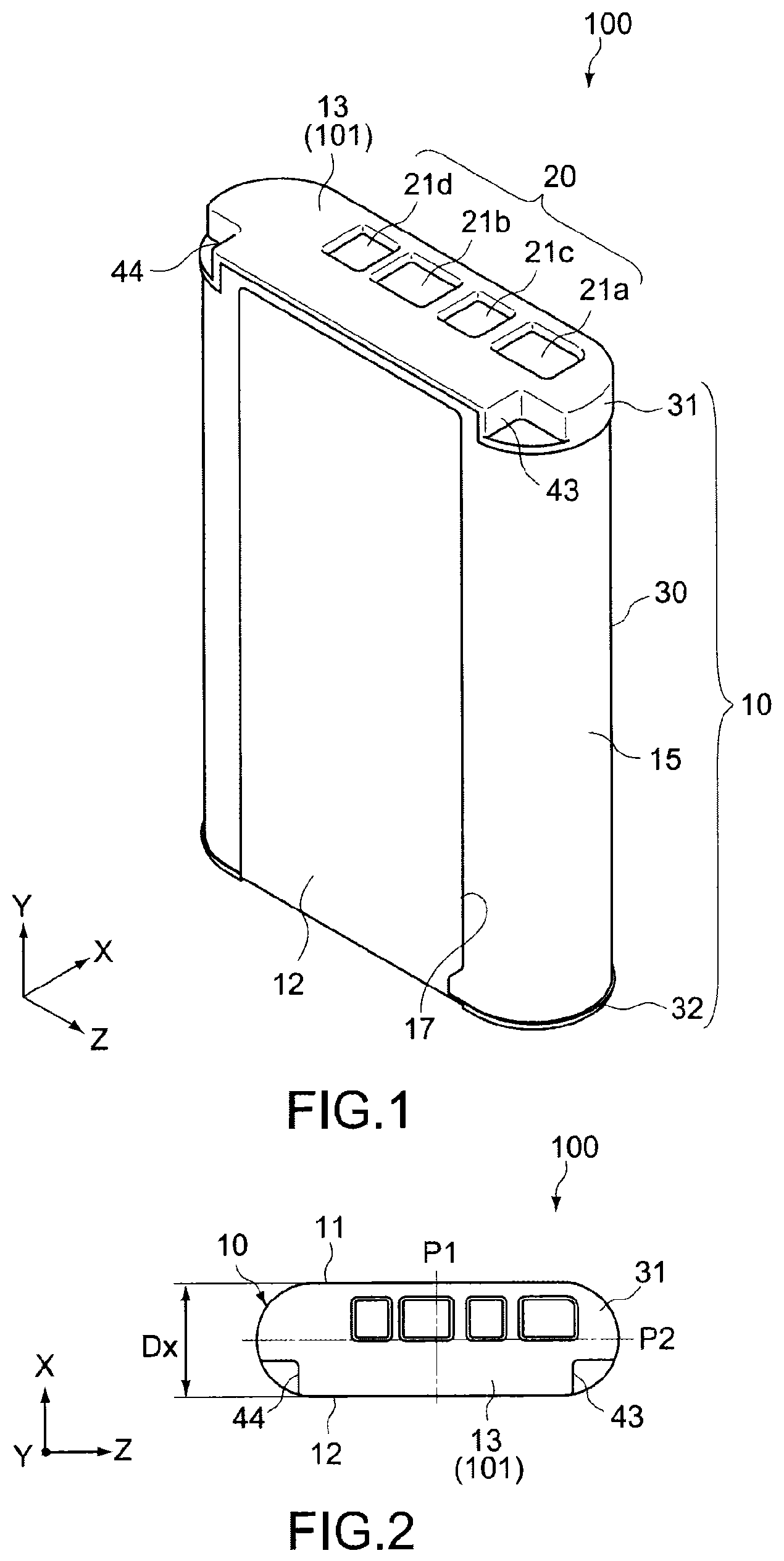 Patent US11777155 — Battery pack — Figure 1