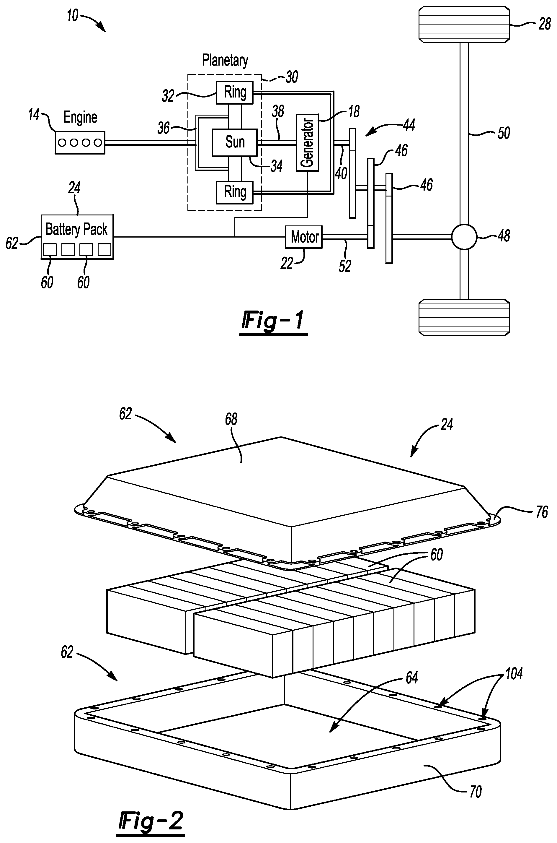 Patent US11777170 — Battery pack enclosure with turned flange — Figure 1