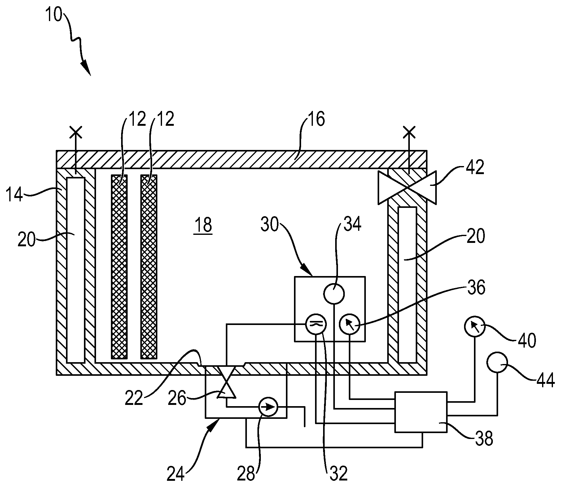 Patent US11777183 — Battery housing for a motor vehicle battery — Figure 1
