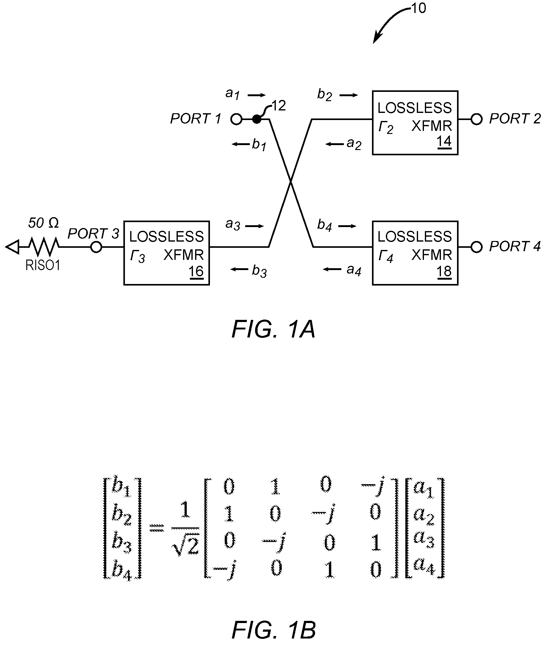 Patent US11777187 — Reconfigurable quadrature coupler — Figure 1