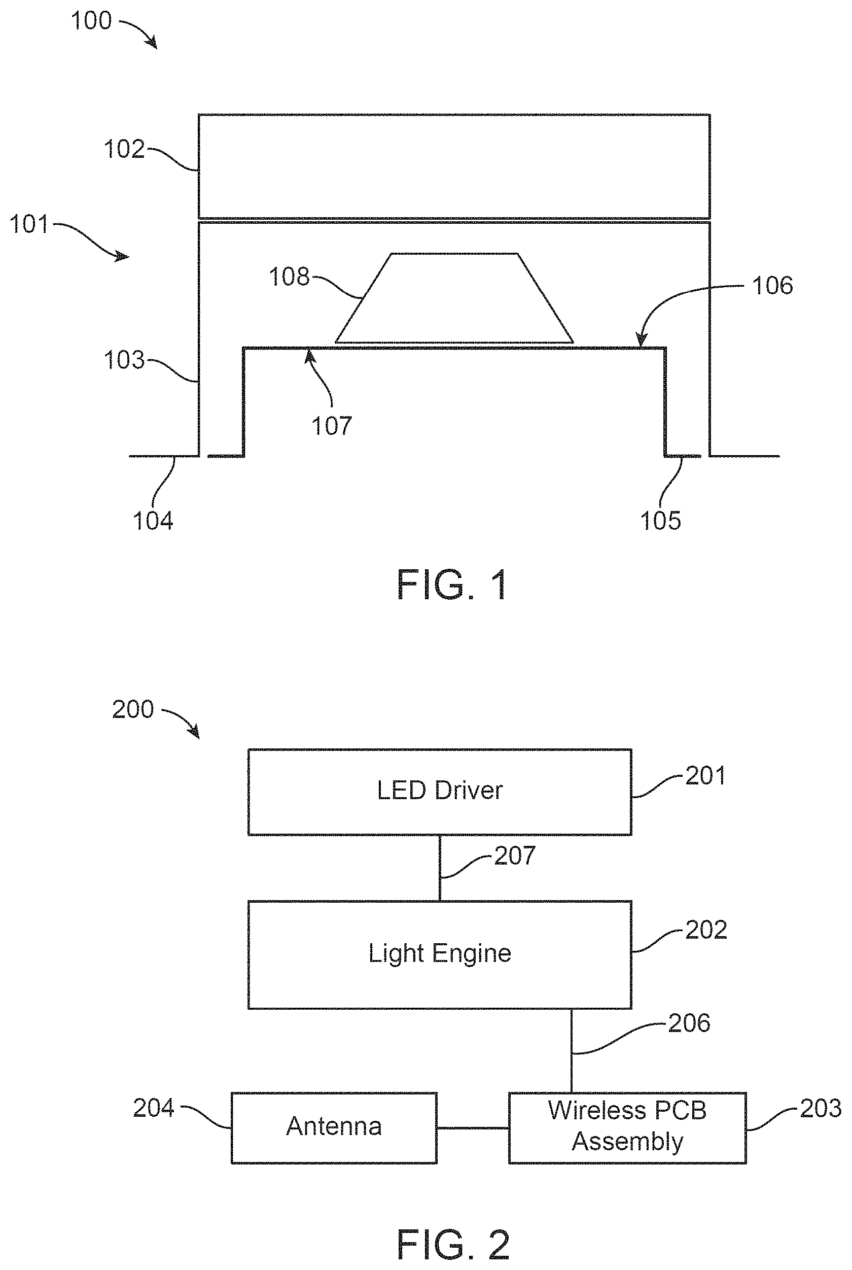 Patent US11777199 — Modular wireless modules for light fixtures — Figure 1