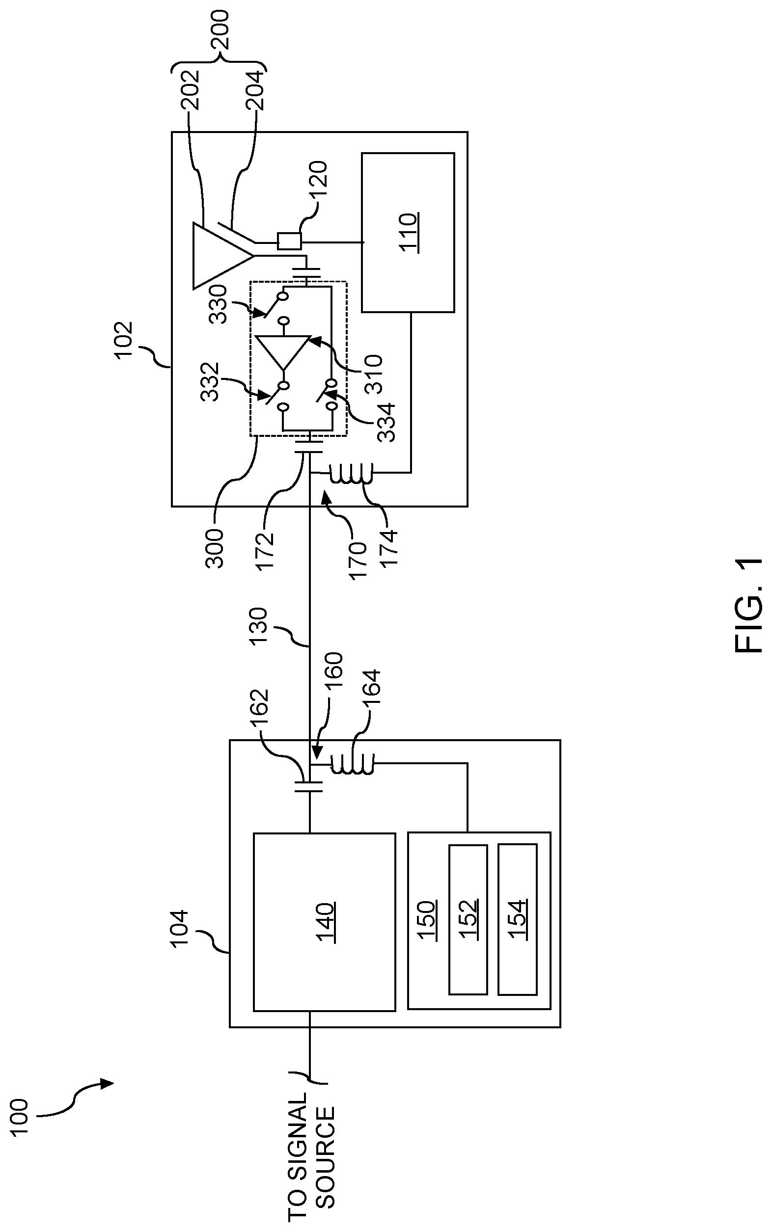 Patent US11777213 — Radio frequency (RF) amplifier circuit for antenna systems having a modal antenna — Figure 1