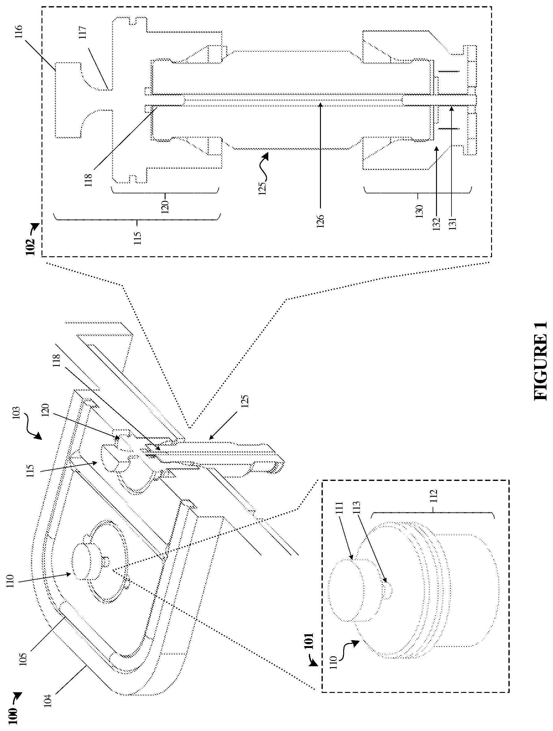 Patent US11777227 — Radio frequency transmission assembly — Figure 1