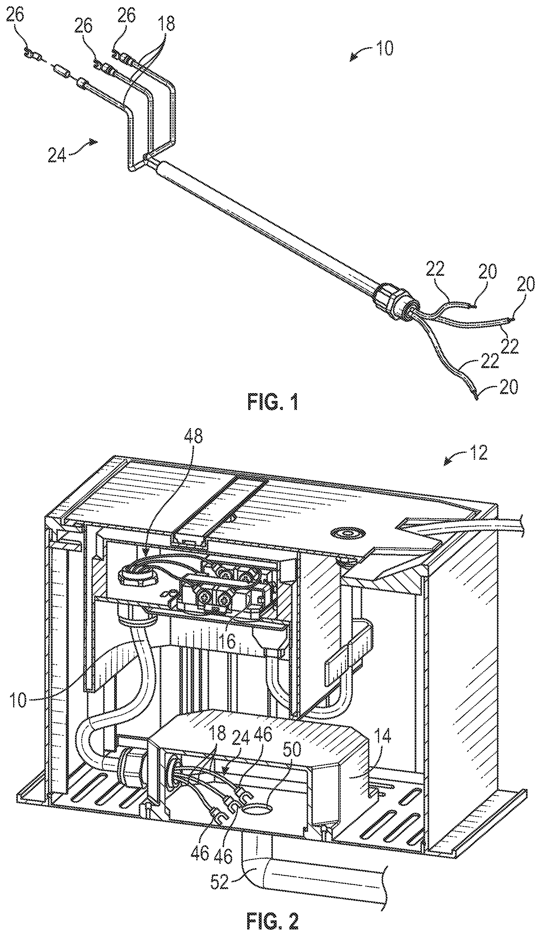 Patent US11777234 — Outdoor electrical box cord and method of making an outdoor electrical box cord — Figure 1