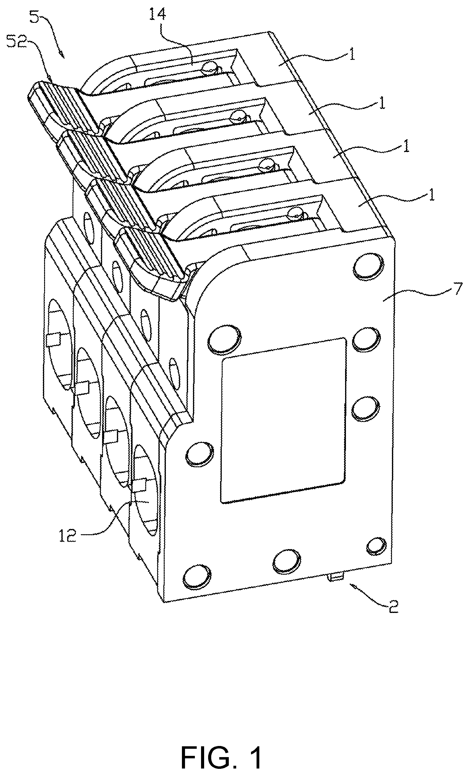 Patent US11777245 — Coil spring type wire-locking terminal block — Figure 1