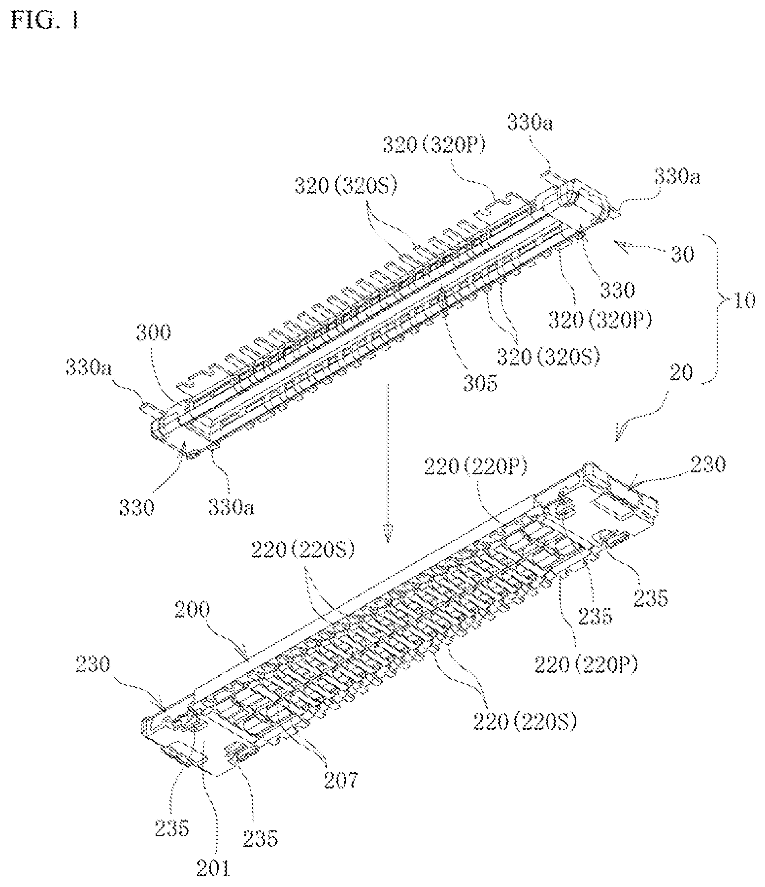 Patent US11777253 — Receptacle connector — Figure 1