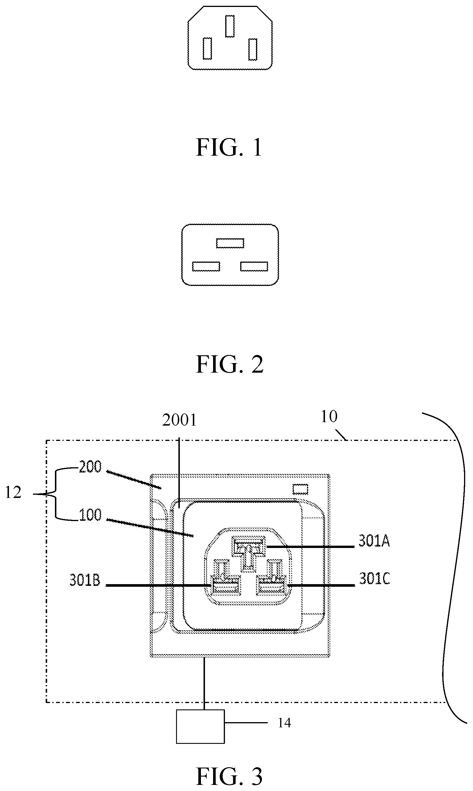 Patent US11777255 — Power distribution unit, power outlet modules with secure socket-and-plug connection — Figure 1