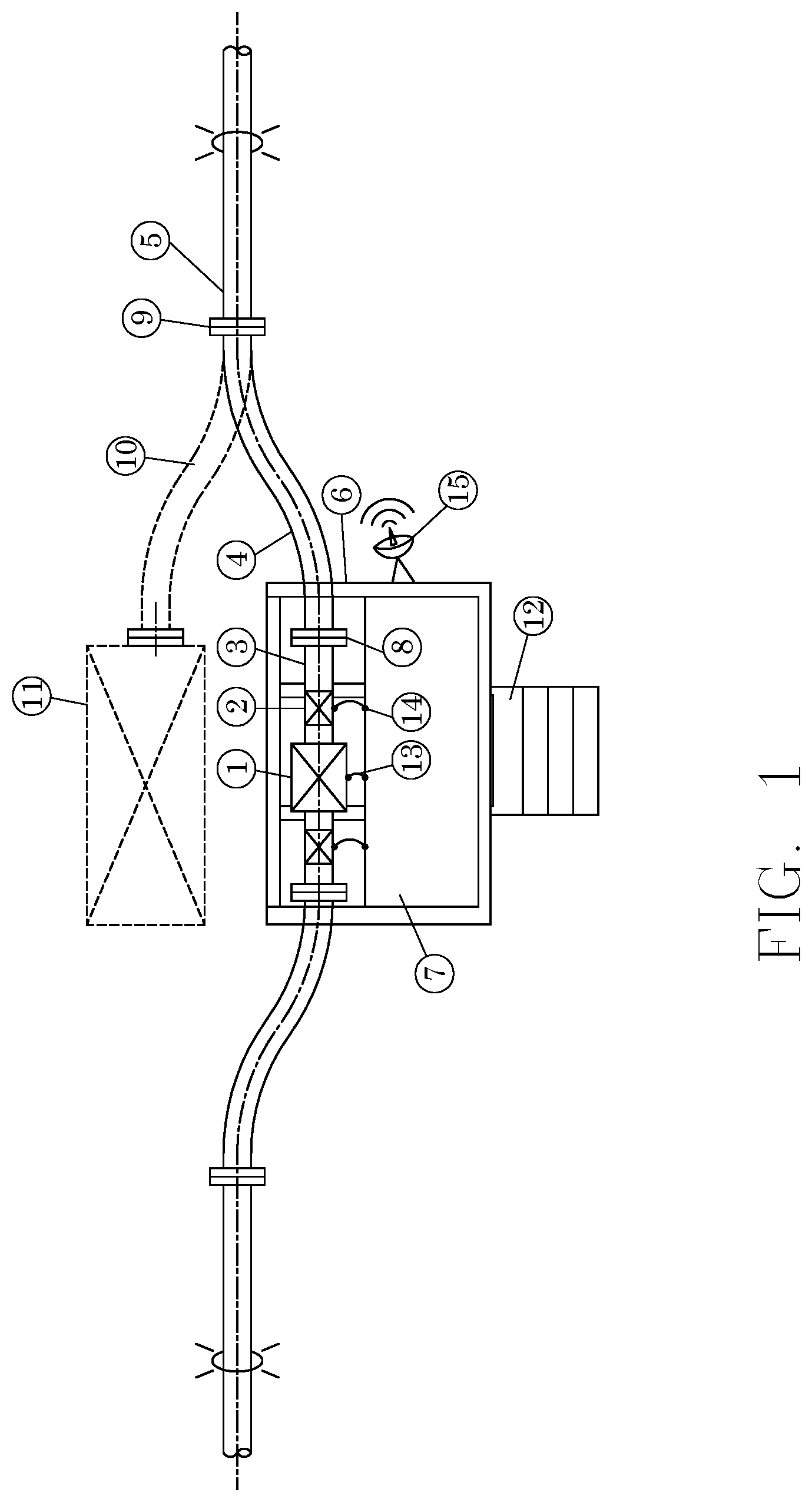Patent US11777283 — System and method for an inland pipeline control station — Figure 1