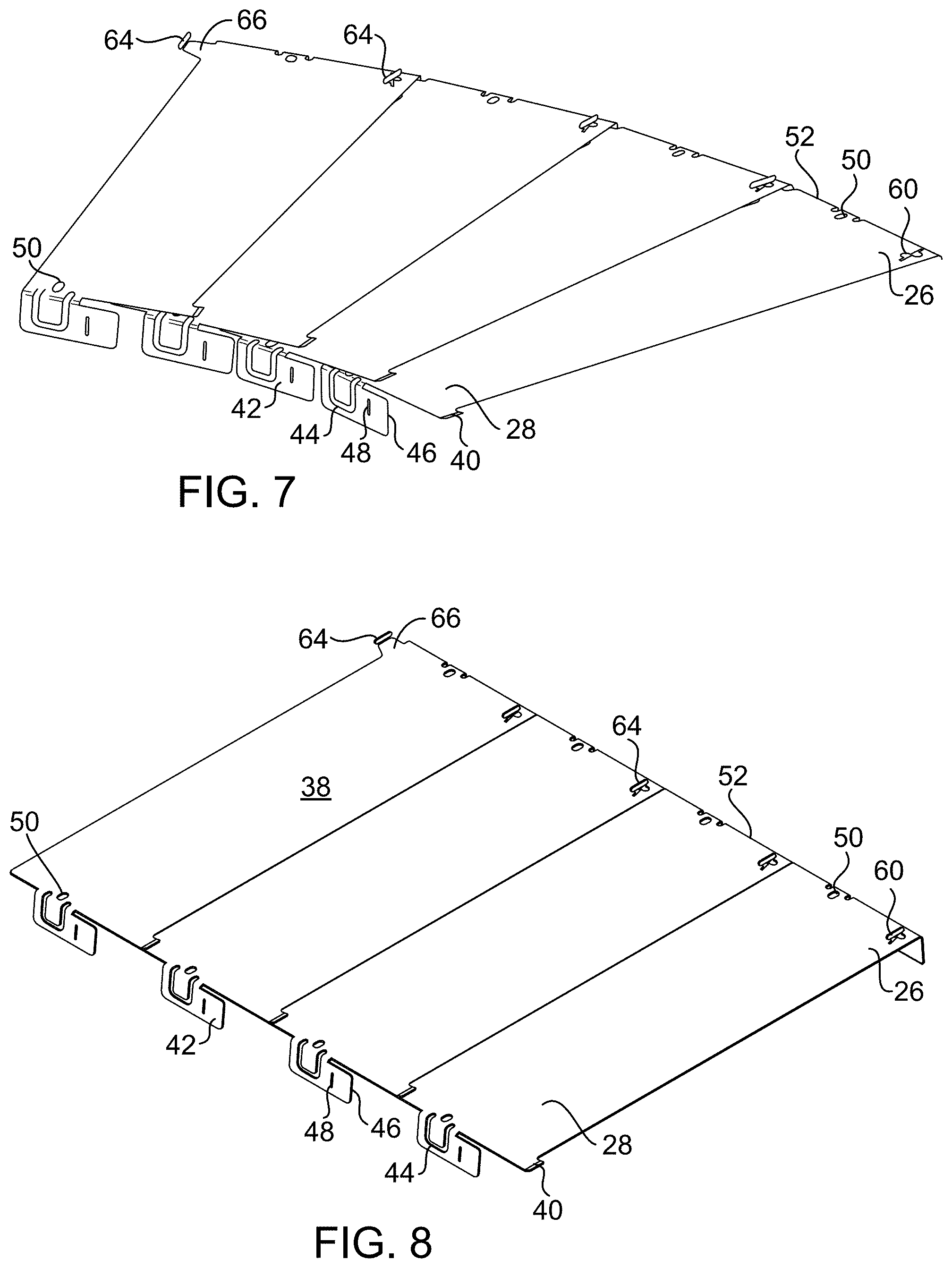 Patent US11777287 Figure 6 – Cable tray having cover panels