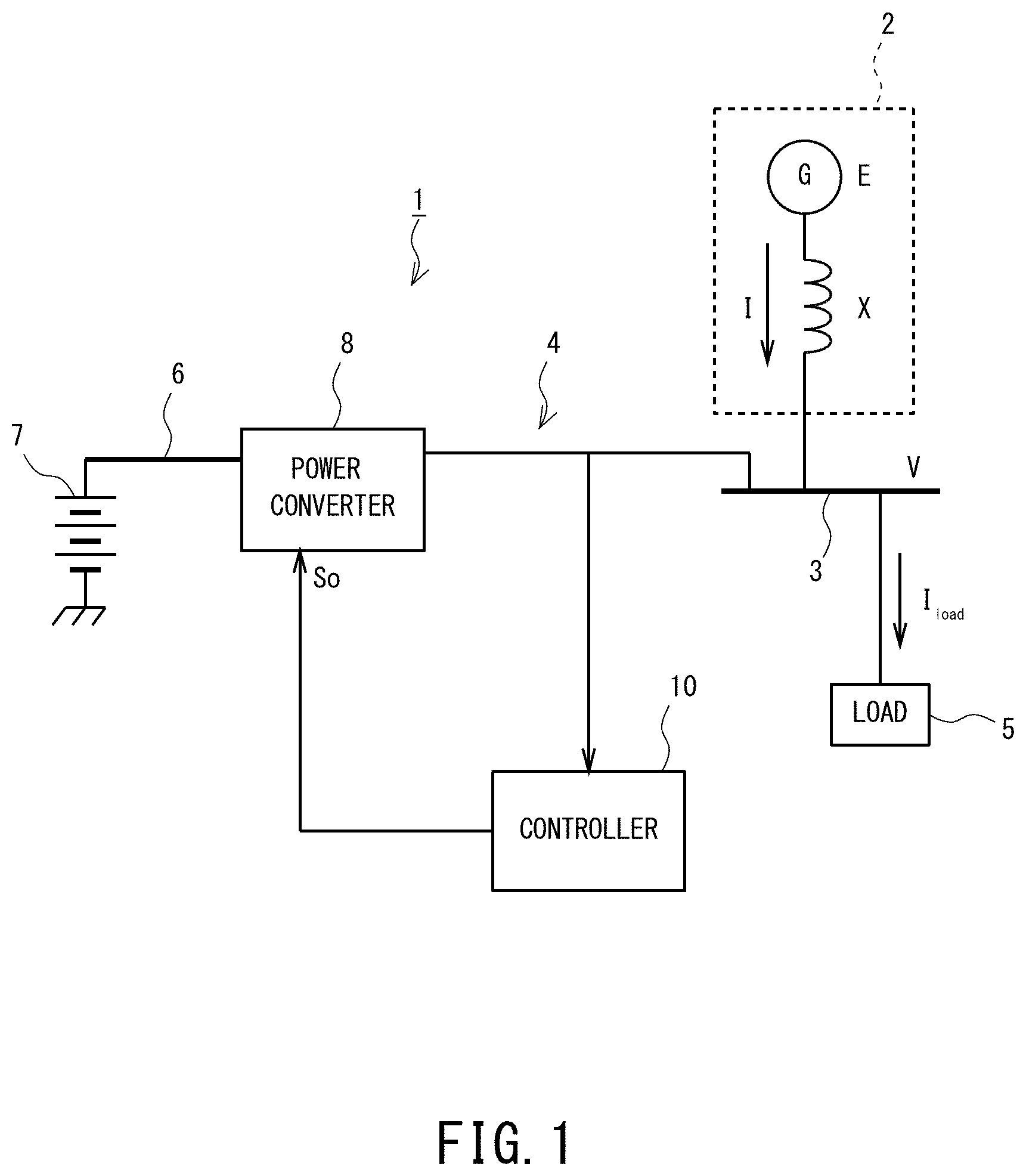Patent US11777315 — Power conversion device suppressing phase jump — Figure 1