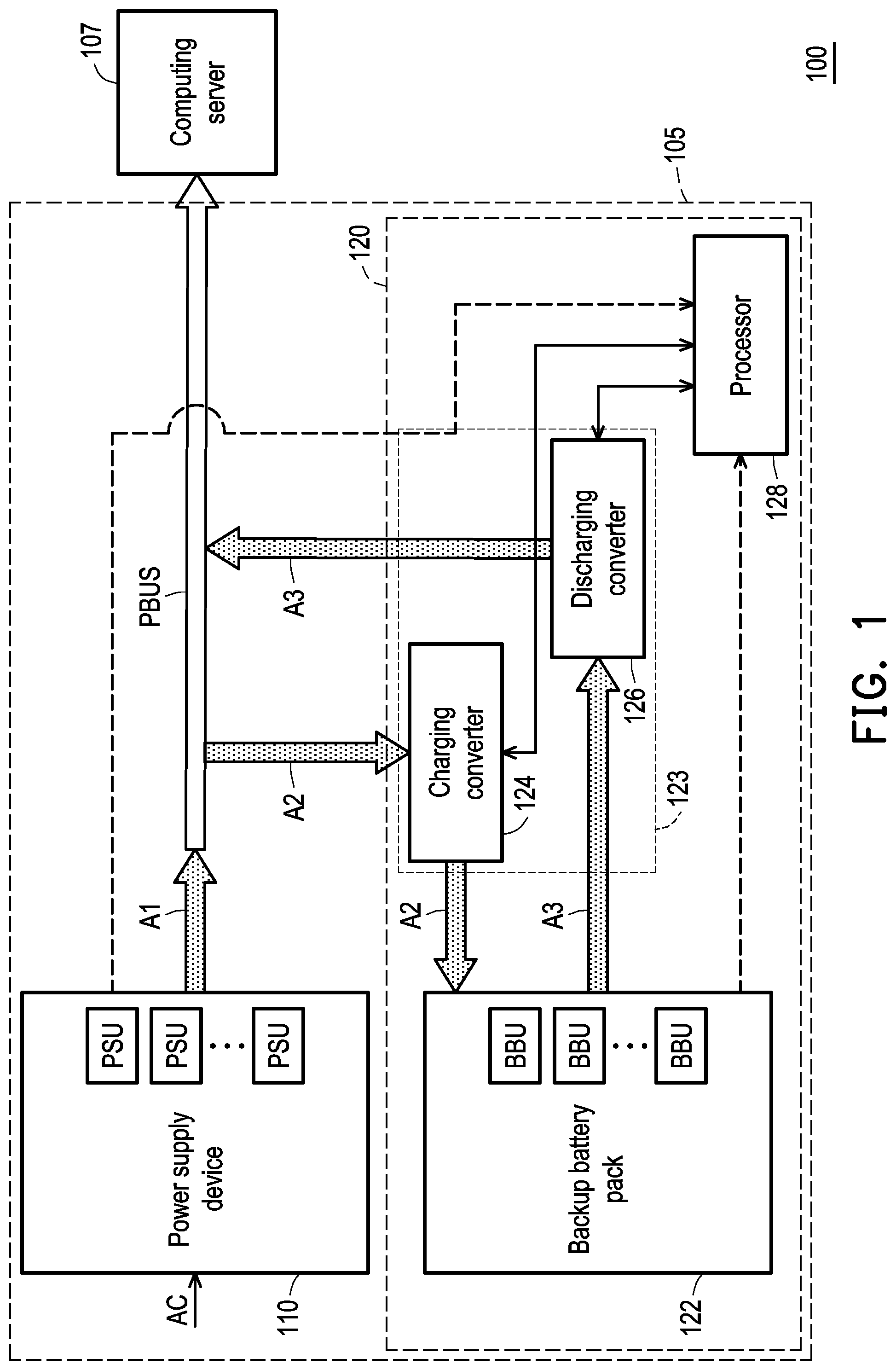 Patent US11777337 — Power supply system and control method thereof — Figure 1