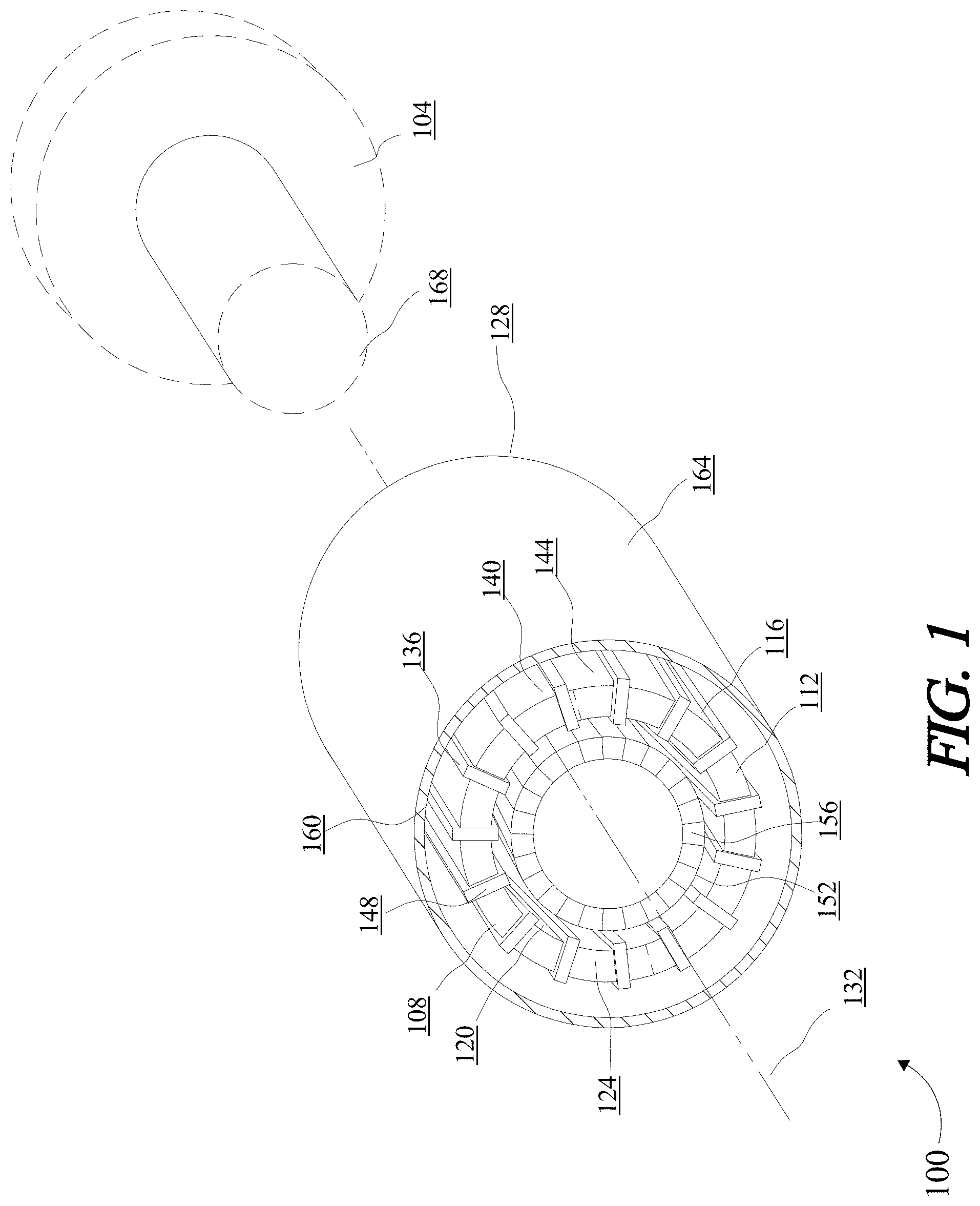 Patent US11777349 — System for a rotor with directional magnetic field configured for use in electric aircraft motor — Figure 1