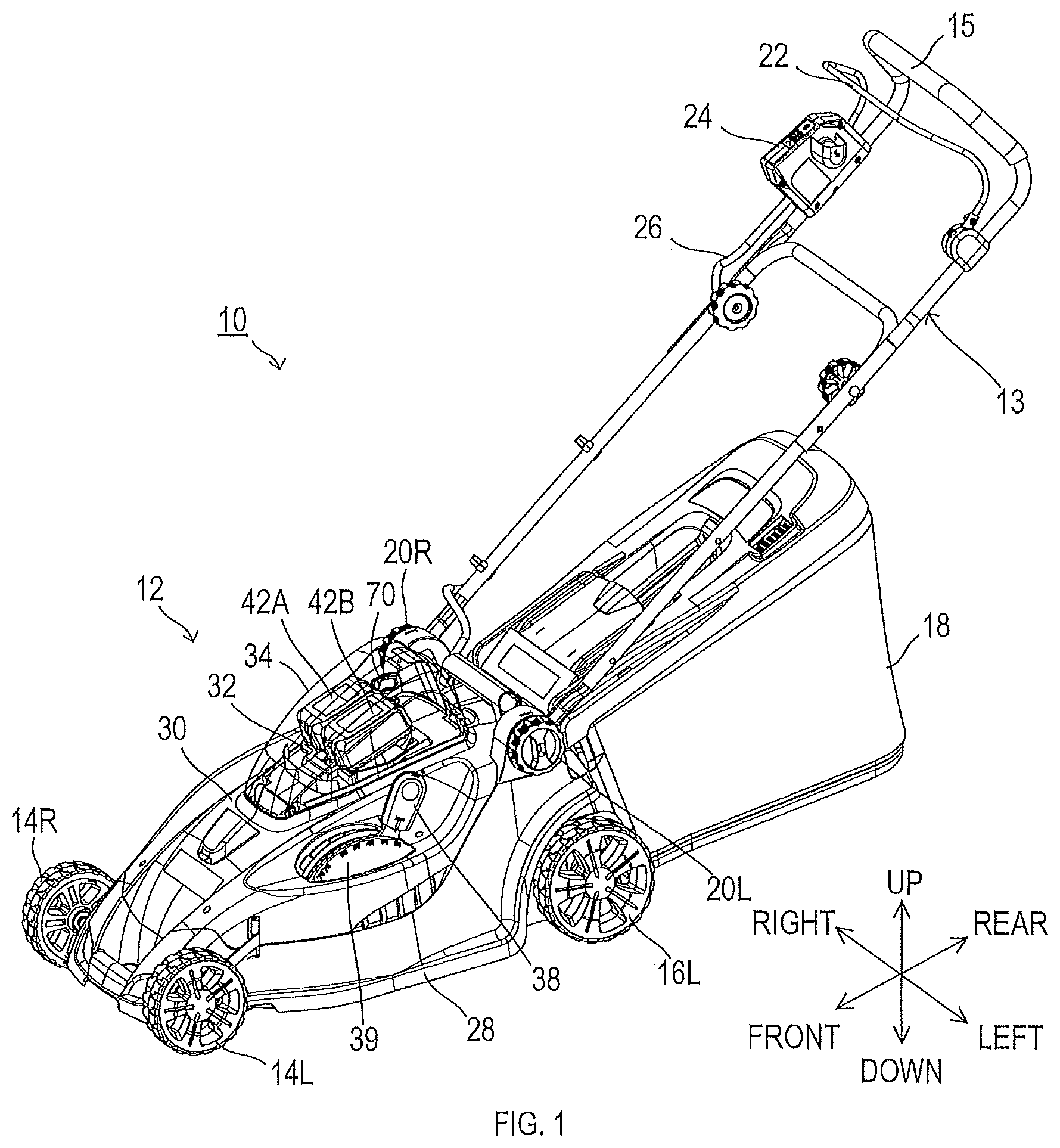 Patent US11777377 — Electric working machine with semiconductor element that completes or interrupts current path to motor — Figure 1