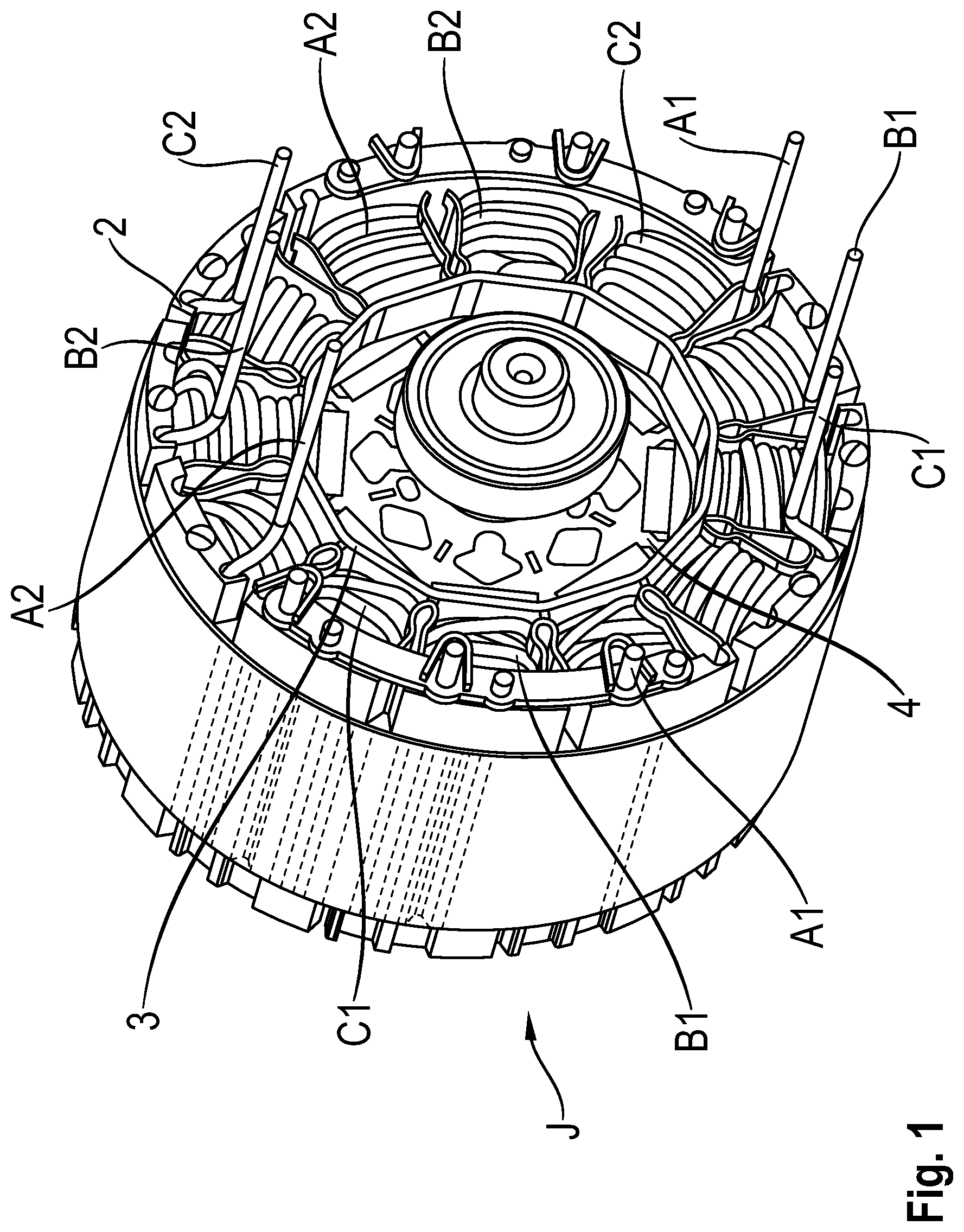 Patent US11777378 — Multi-lane motor circuits — Figure 1