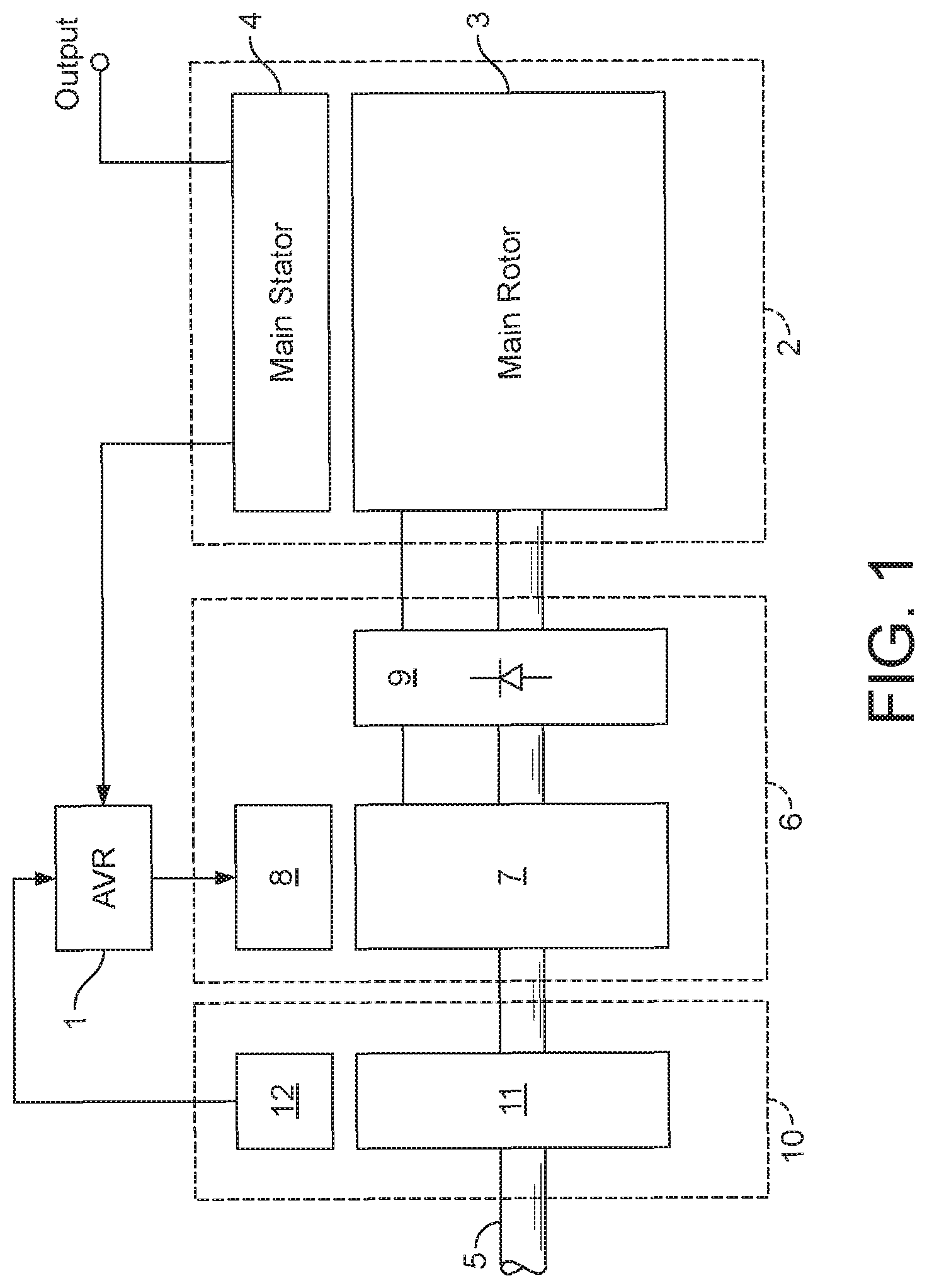 Patent US11777385 — Excitation system — Figure 1