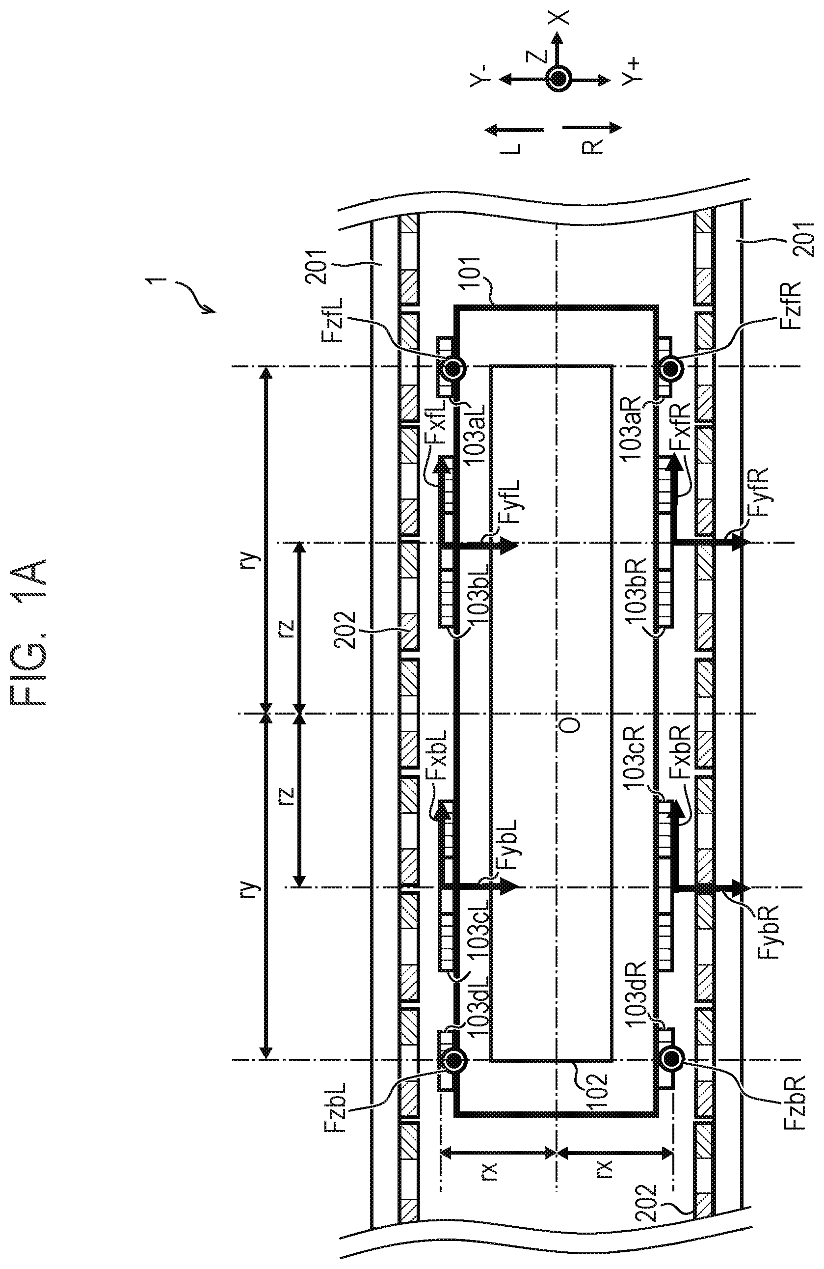 Patent US11777388 — Transport system, mover, control apparatus, and control method — Figure 1