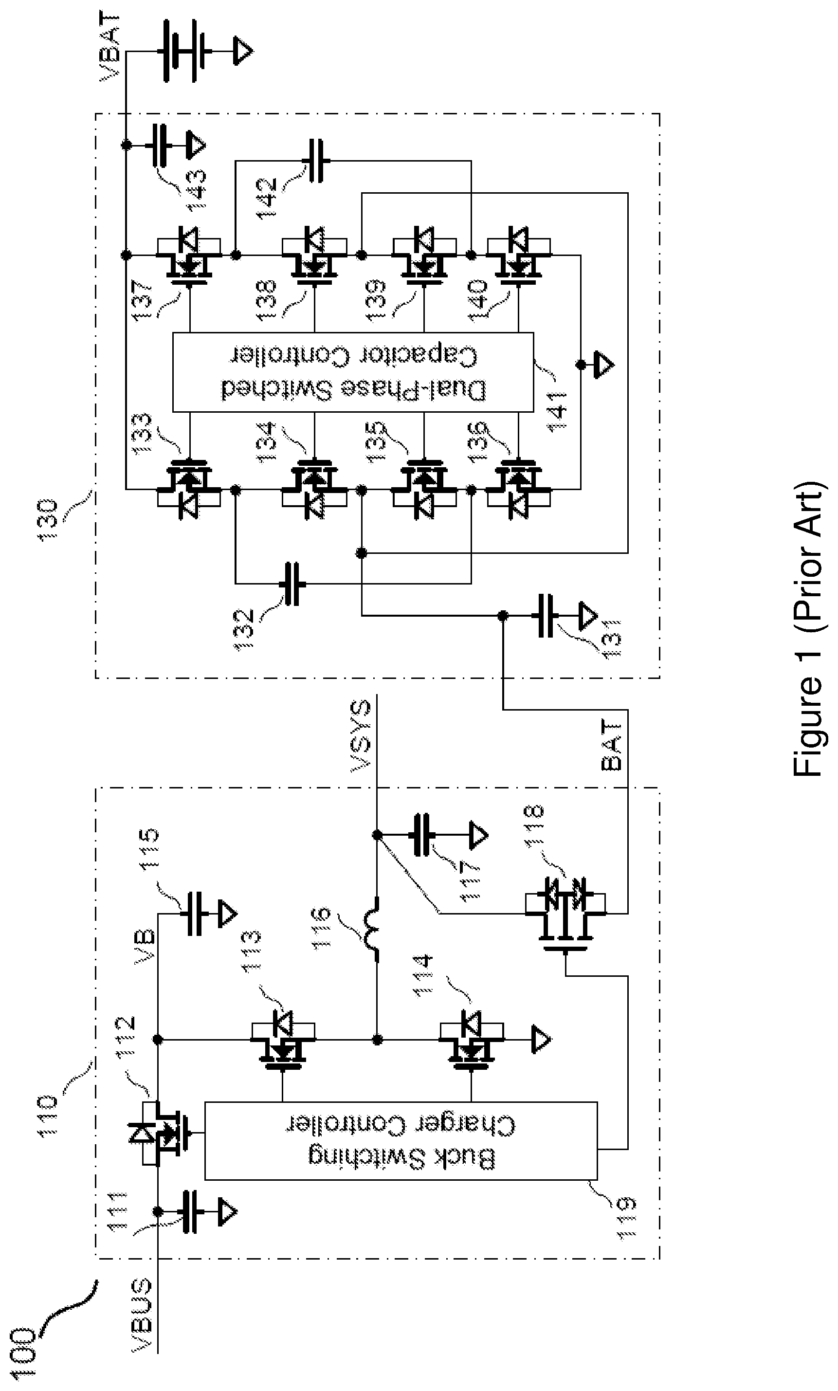 Patent US11777396 — Dual converter based single-stage battery charging system and control method — Figure 1