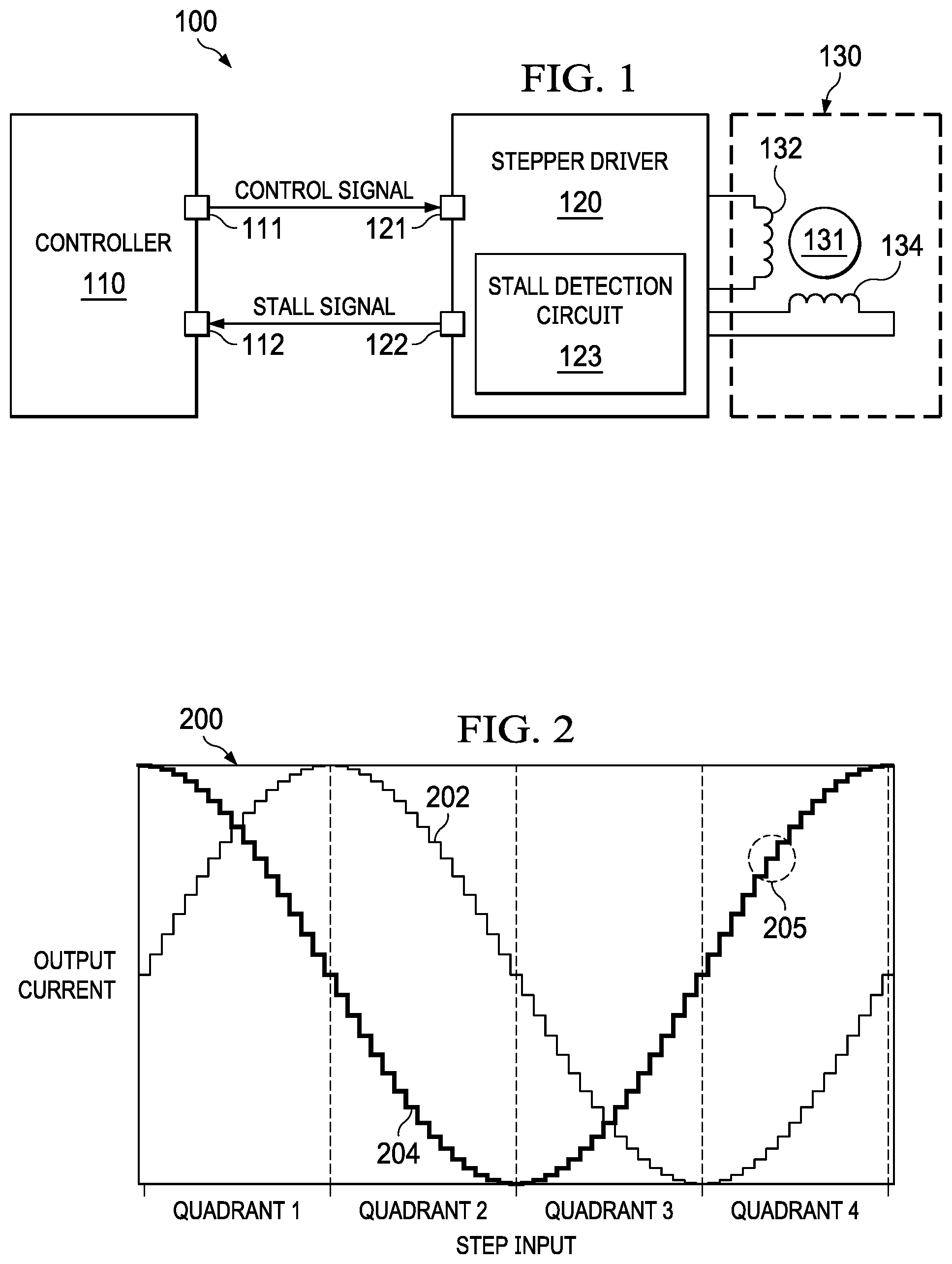 Patent US11777425 — Power transfer based stall detection techniques for stepper motor — Figure 1