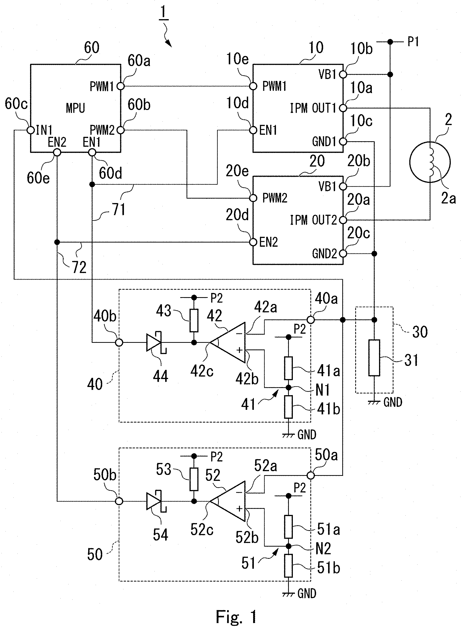 Patent US11777438 — Motor drive device — Figure 1
